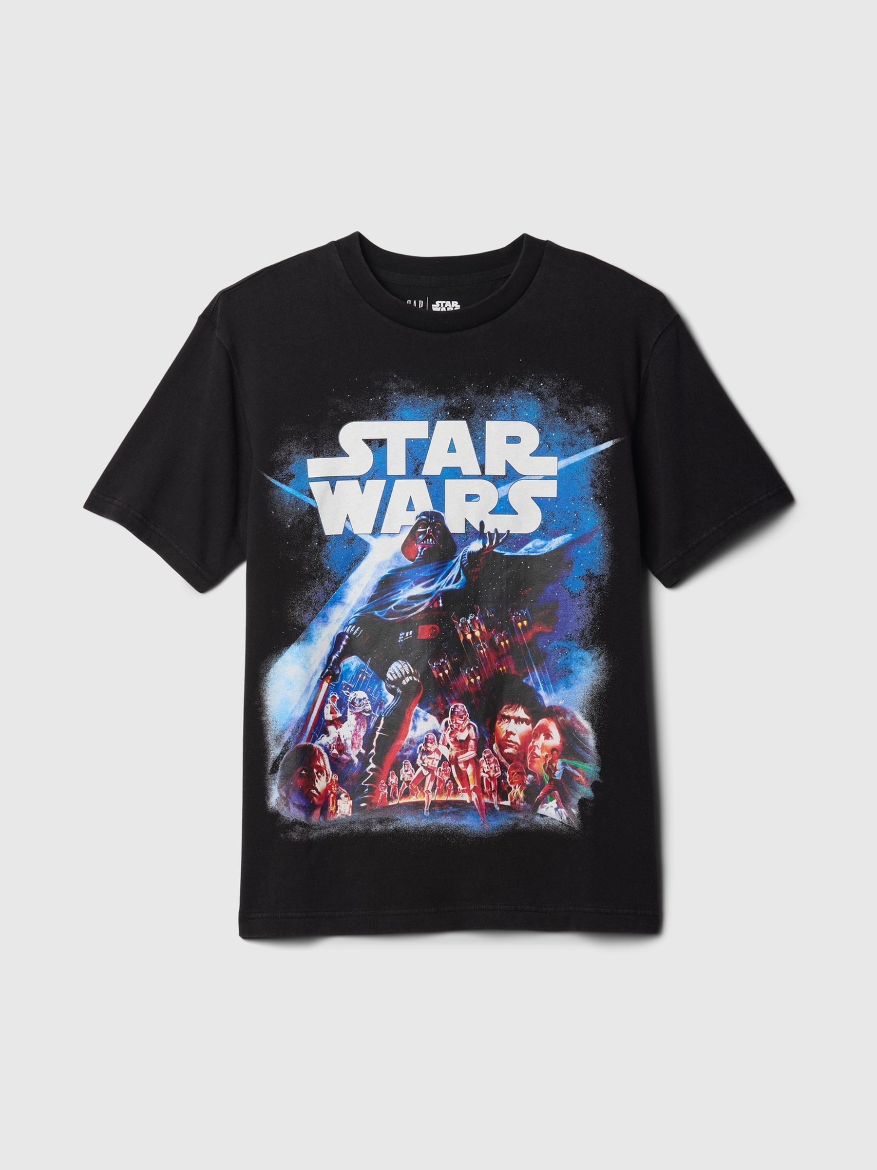 Black Darth Vader Star Wars Cotton Crew Neck T-Shirt - Image 6 of 6