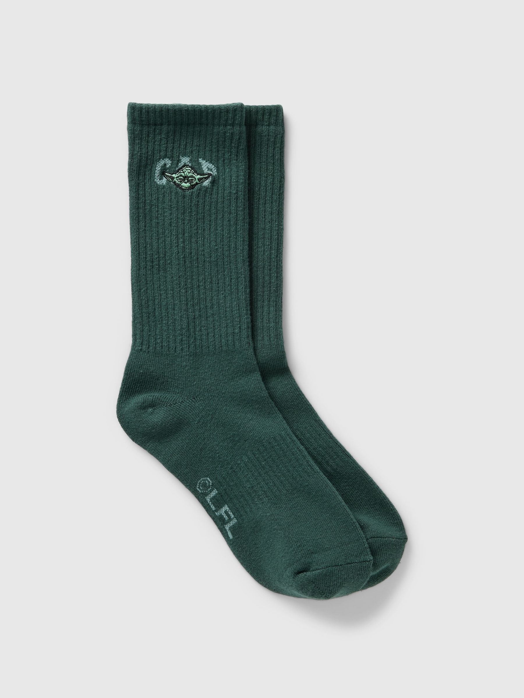Green Adults Star Wars Logo Crew Socks - Image 1 of 2
