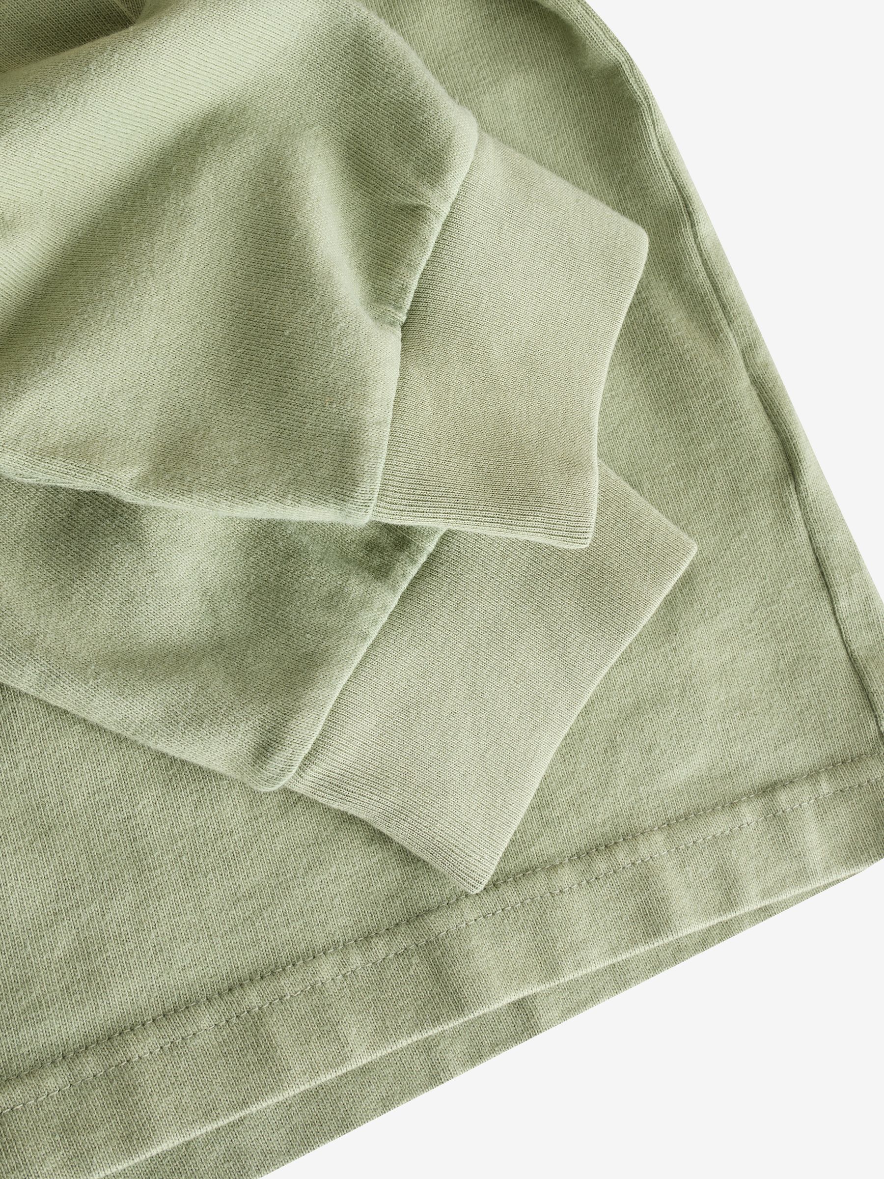 Green Heavyweight Long Sleeve Pocket T-Shirt - Image 6 of 6