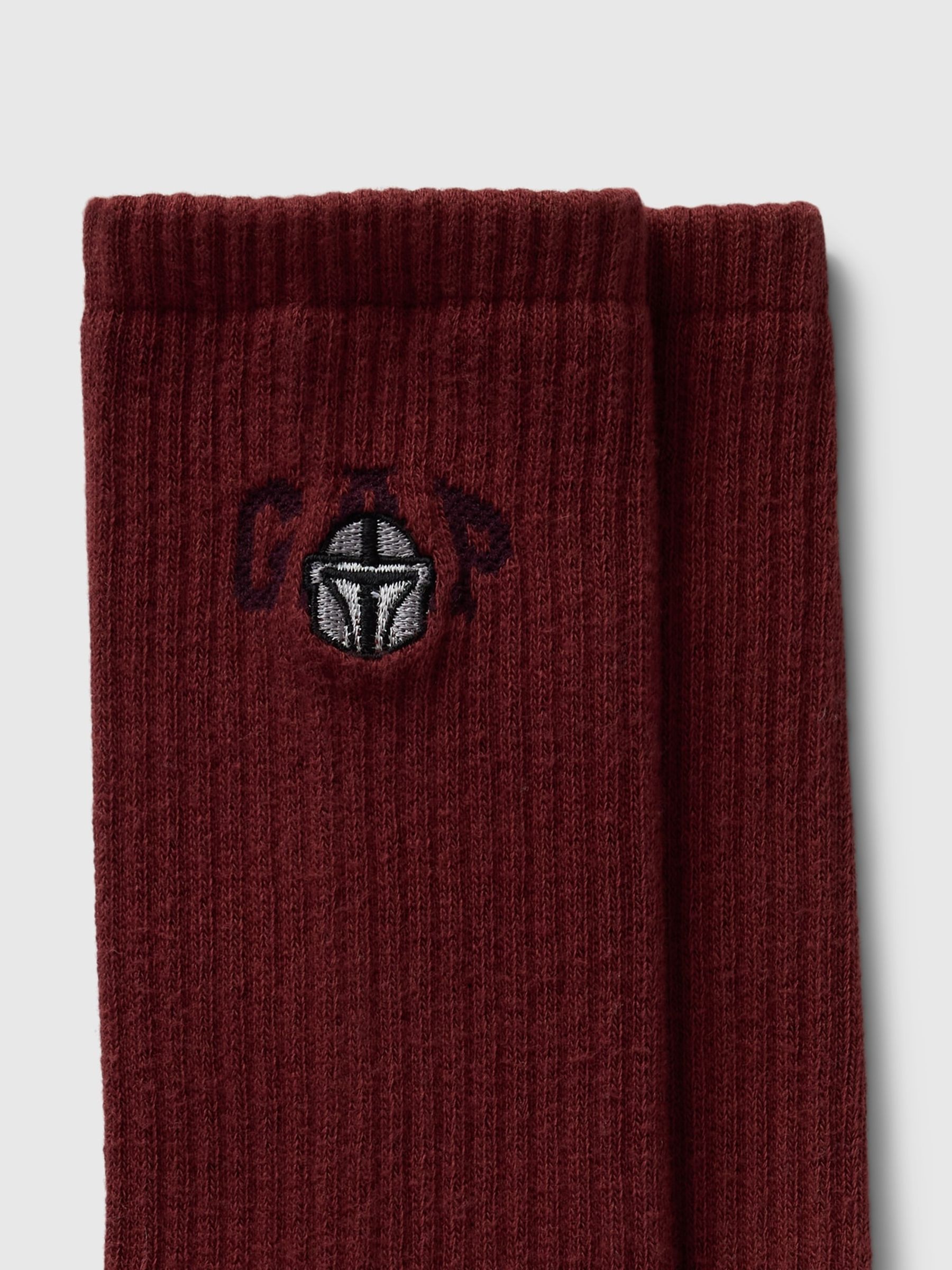 Red Adults Star Wars Logo Crew Socks - Image 2 of 2