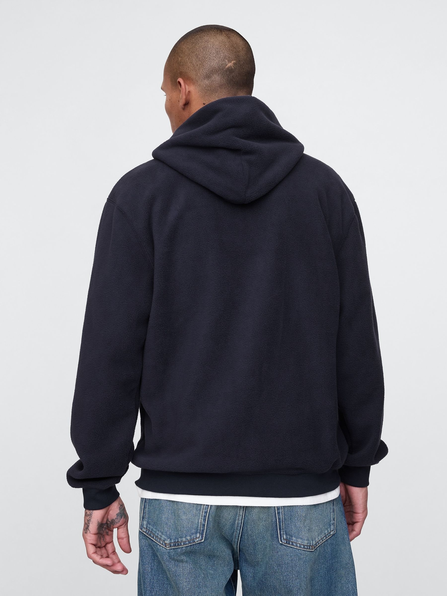 Navy Blue Athletic Logo Hoodie - Image 2 of 5