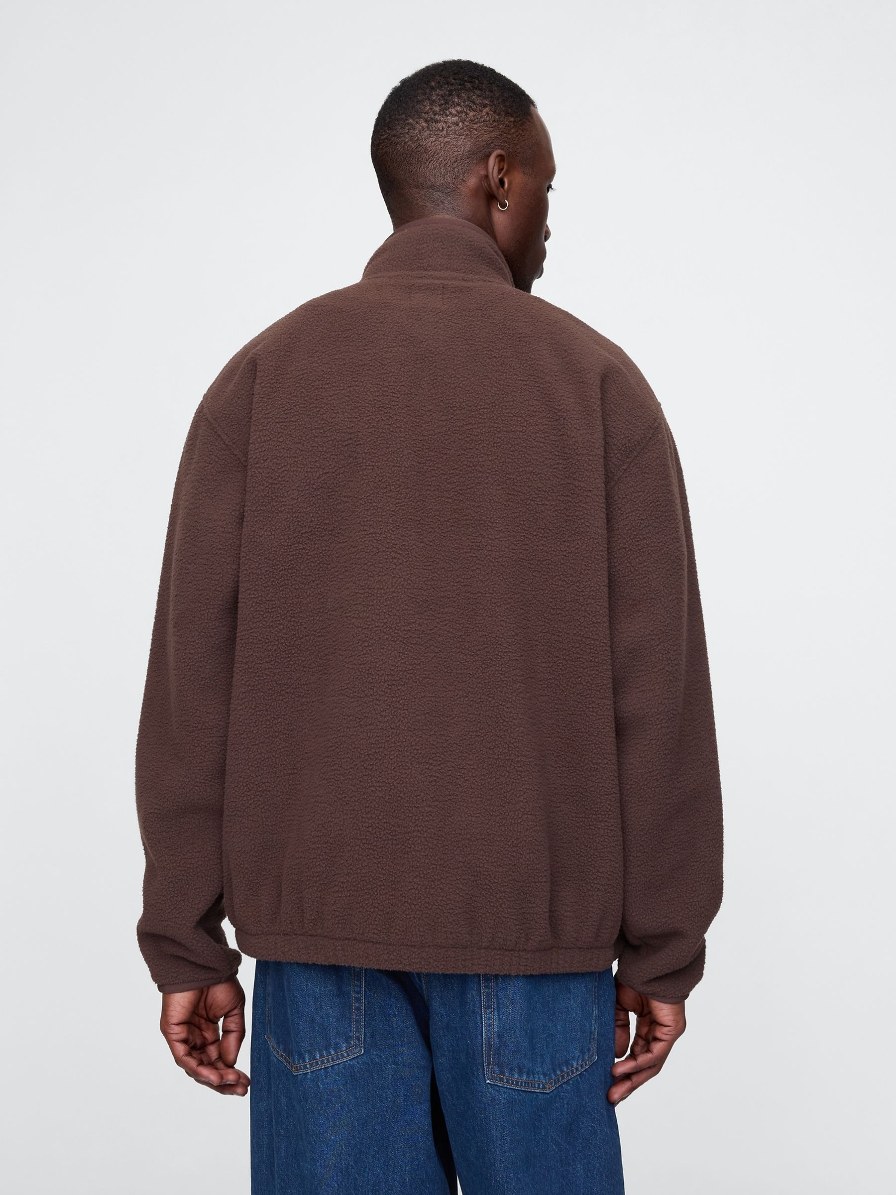 Brown Logo Arctic Fleece Zip Jacket - Image 2 of 5