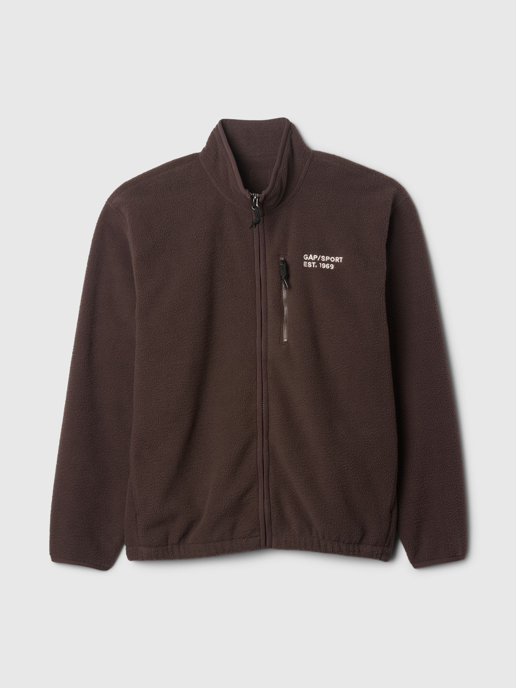 Brown Logo Arctic Fleece Zip Jacket - Image 5 of 5