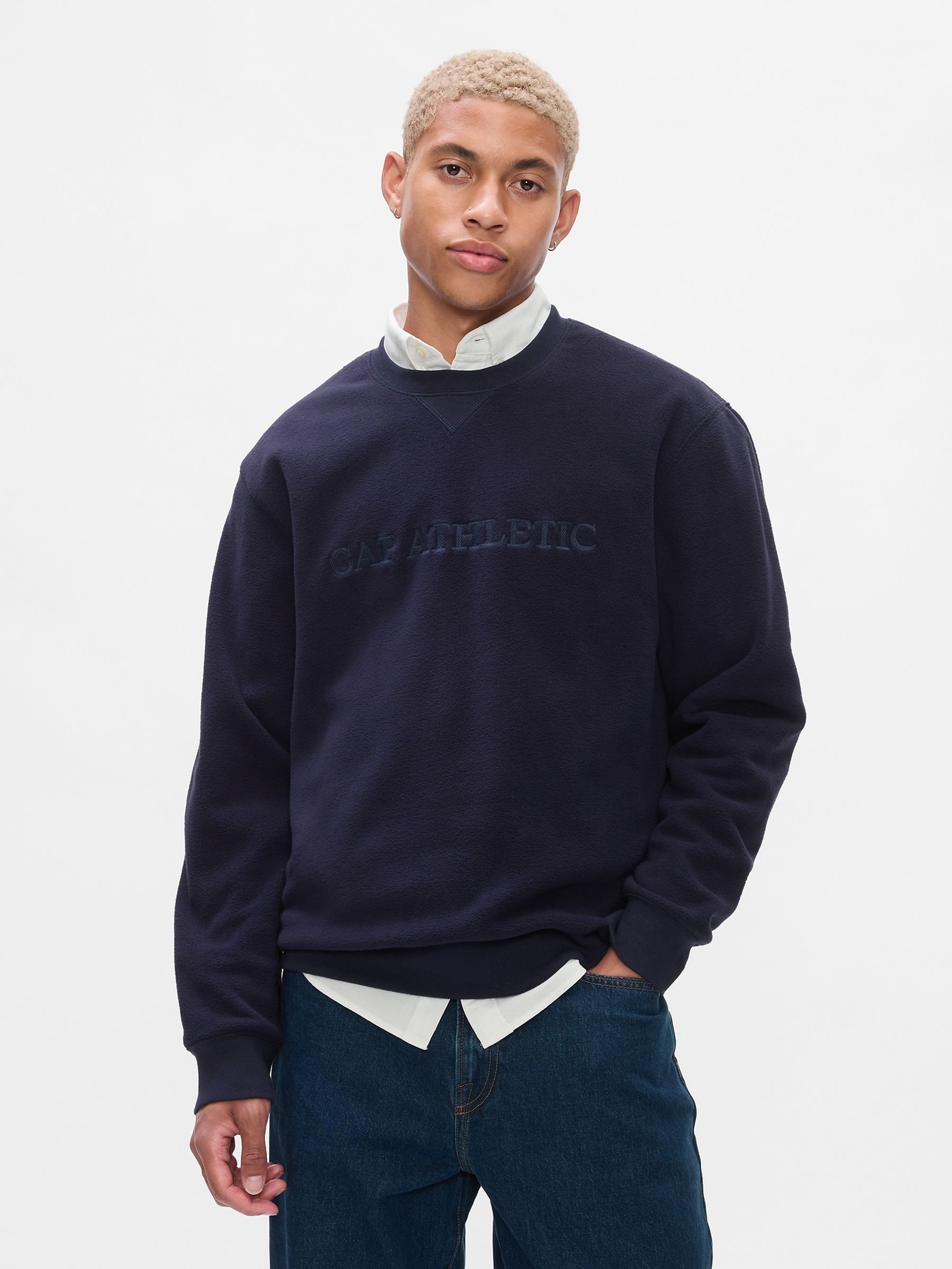 Blue Athletic Logo Sweatshirt - Image 1 of 5