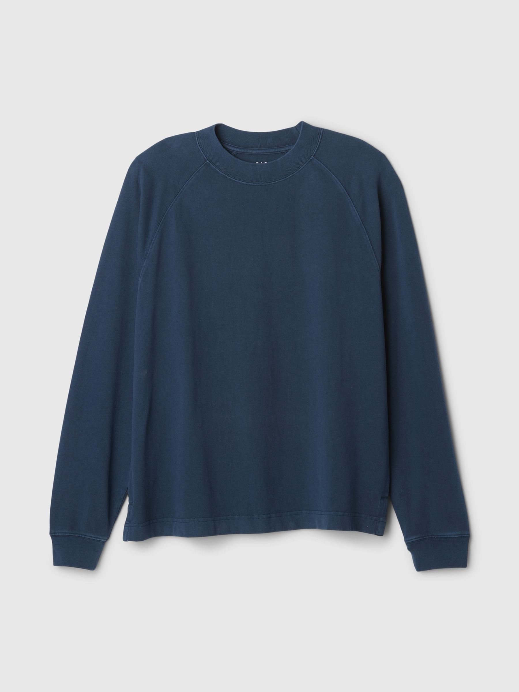 Blue Heavyweight Long Sleeve Mock Neck T-Shirt - Image 5 of 5