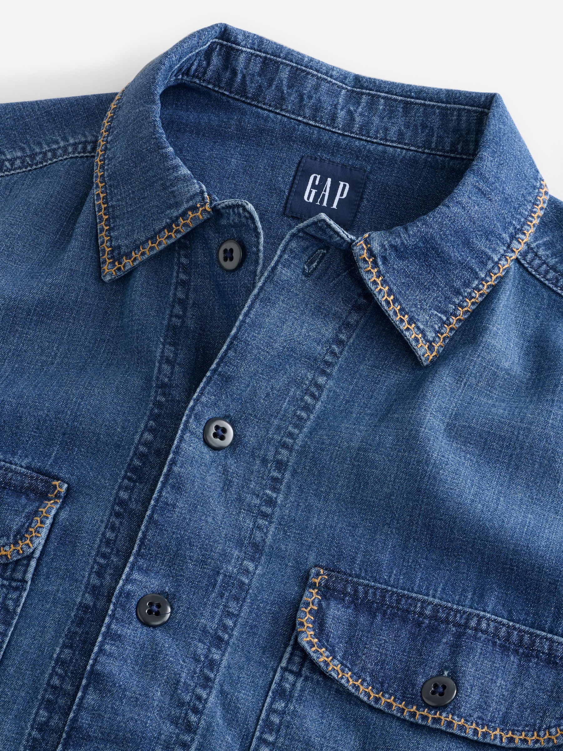 Blue Long Sleeve Denim Shirt - Image 3 of 4