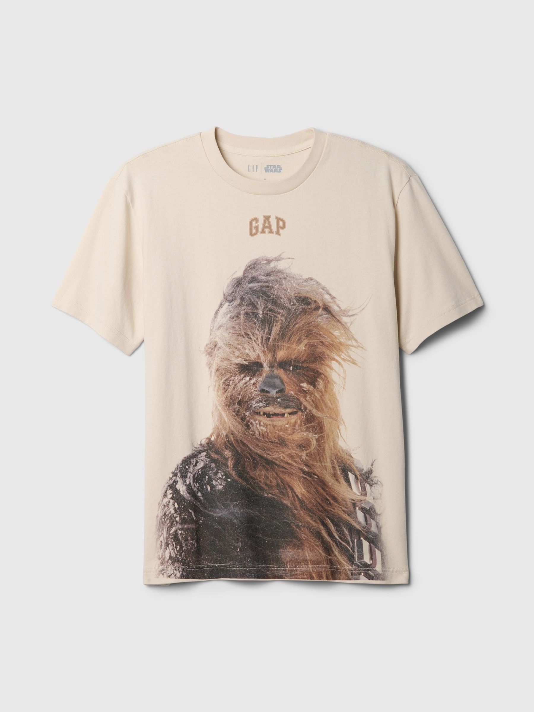 Beige Chewbacca Star Wars Cotton Crew Neck T-Shirt - Image 5 of 5