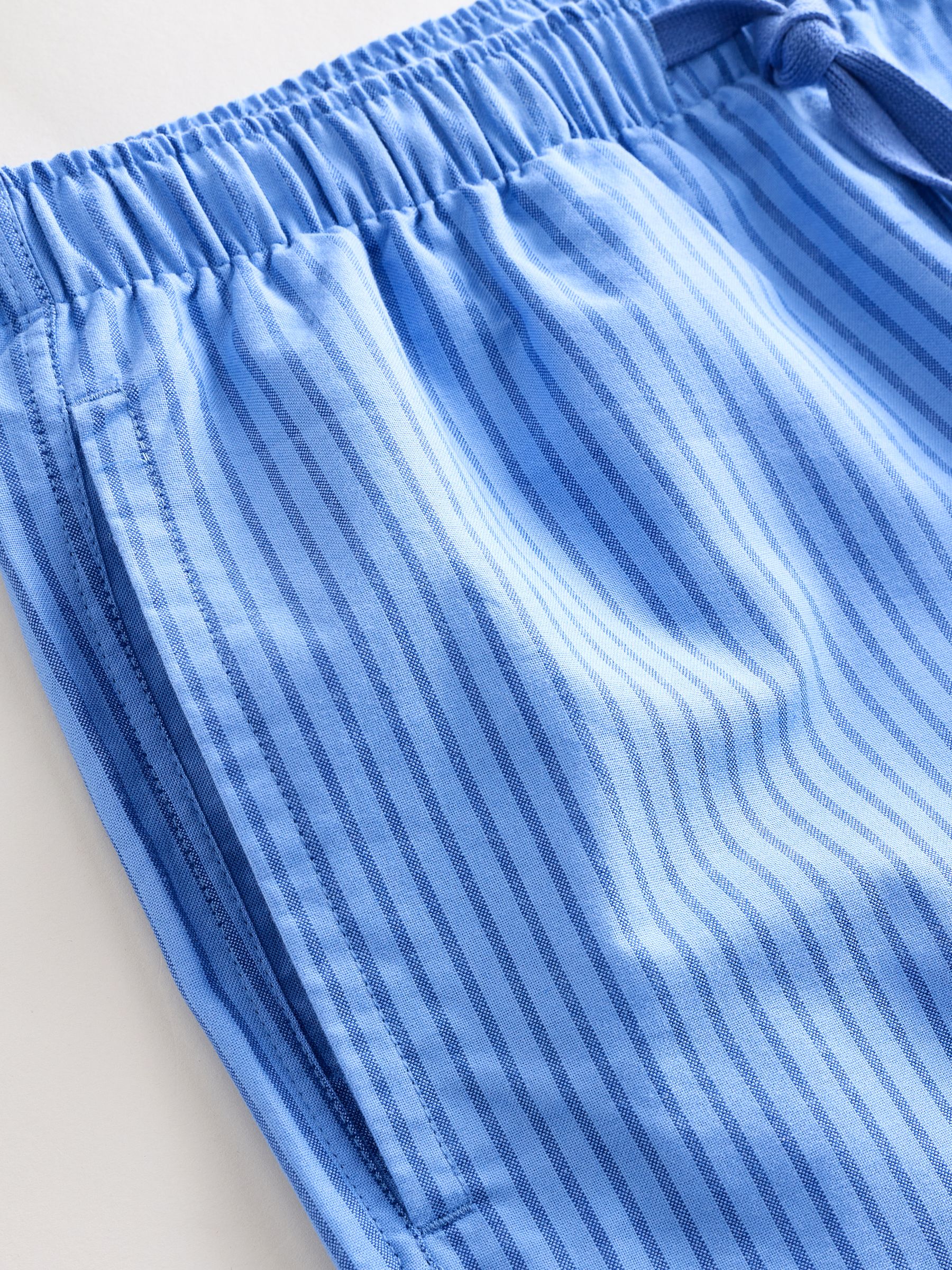 Blue Cotton Striped Pyjama Bottoms - Image 4 of 4