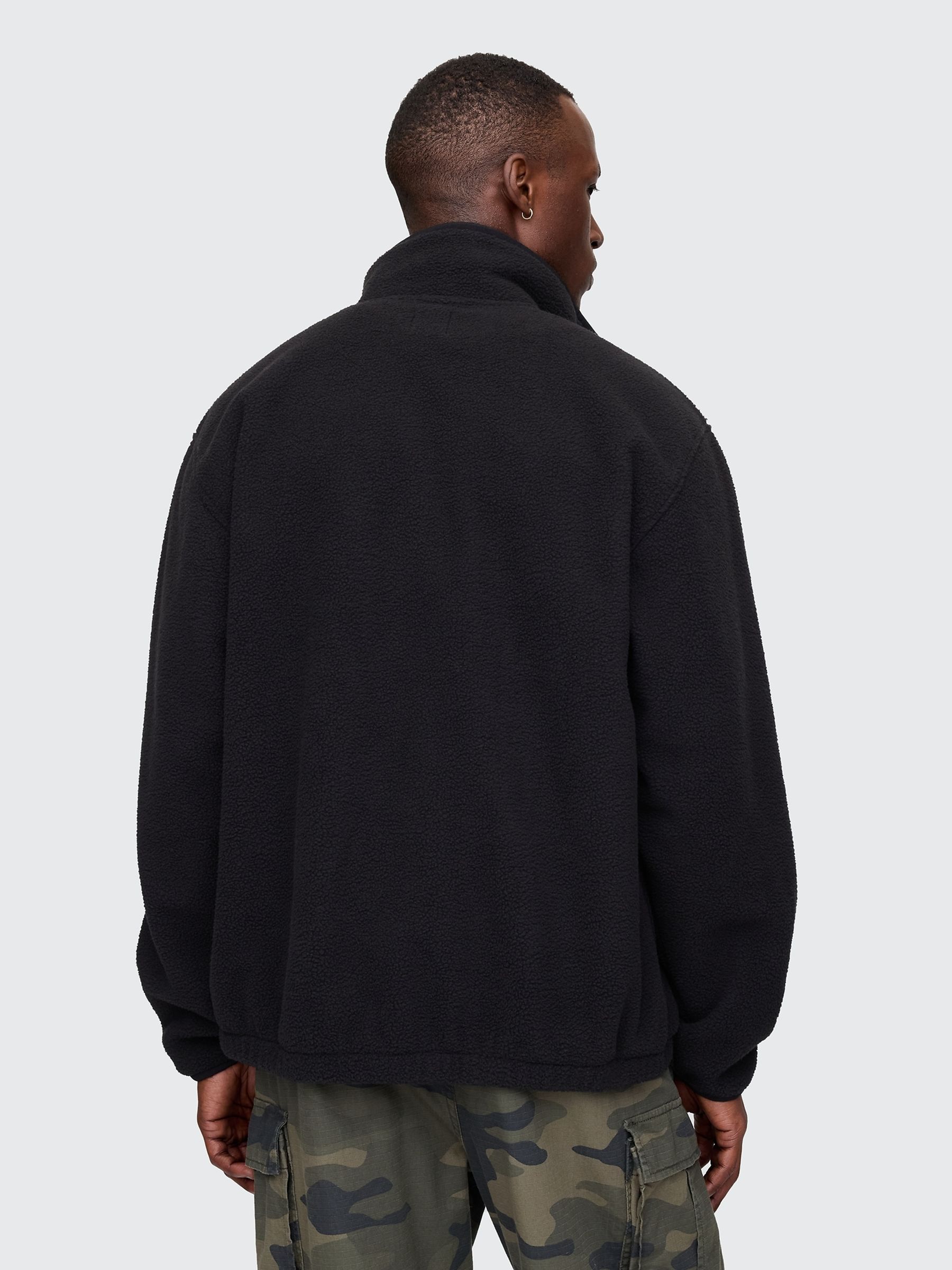 Black Logo Arctic Fleece Zip Jacket - Image 2 of 5