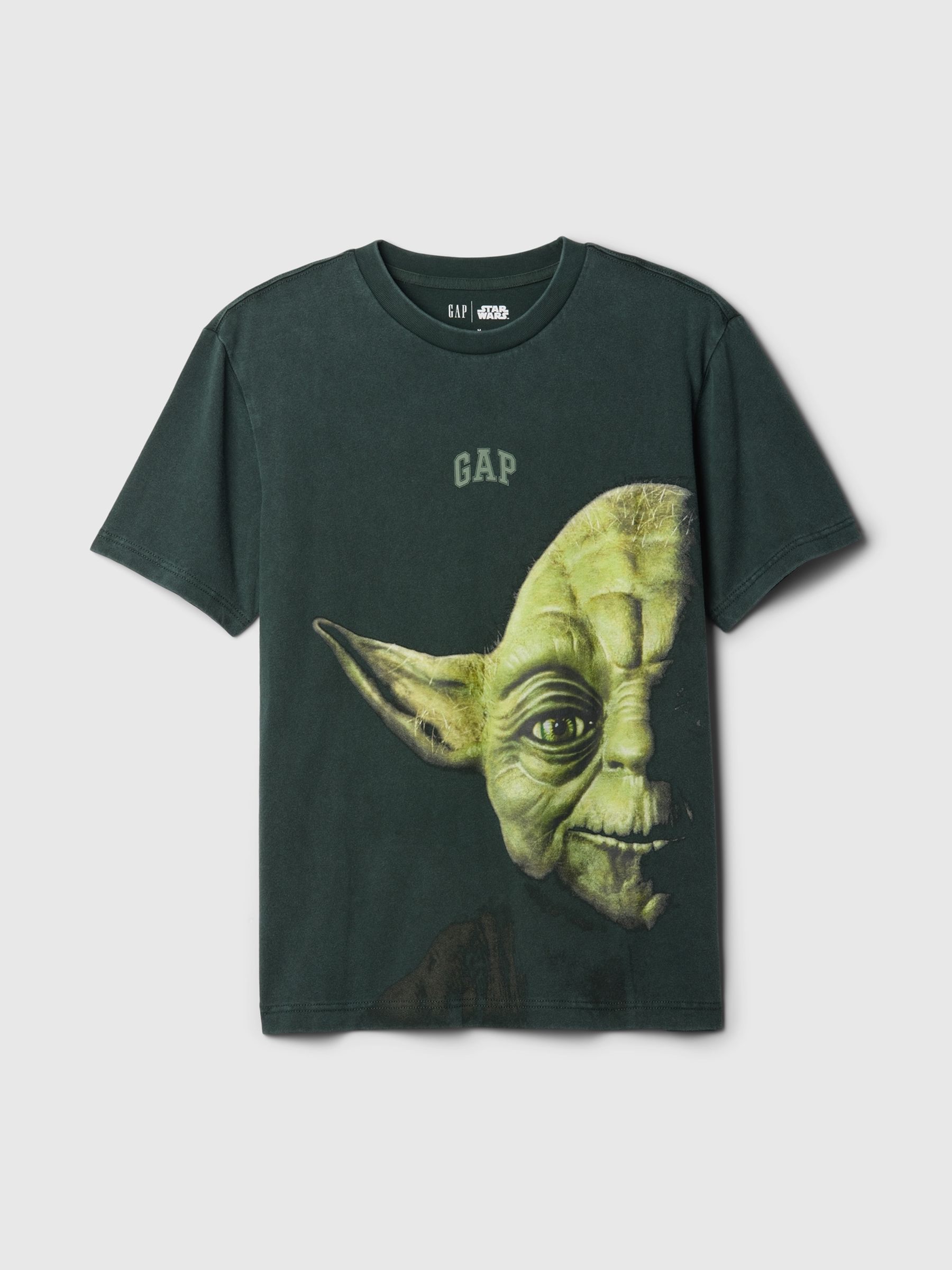 Green Yoda Star Wars Cotton Crew Neck T-Shirt - Image 6 of 6