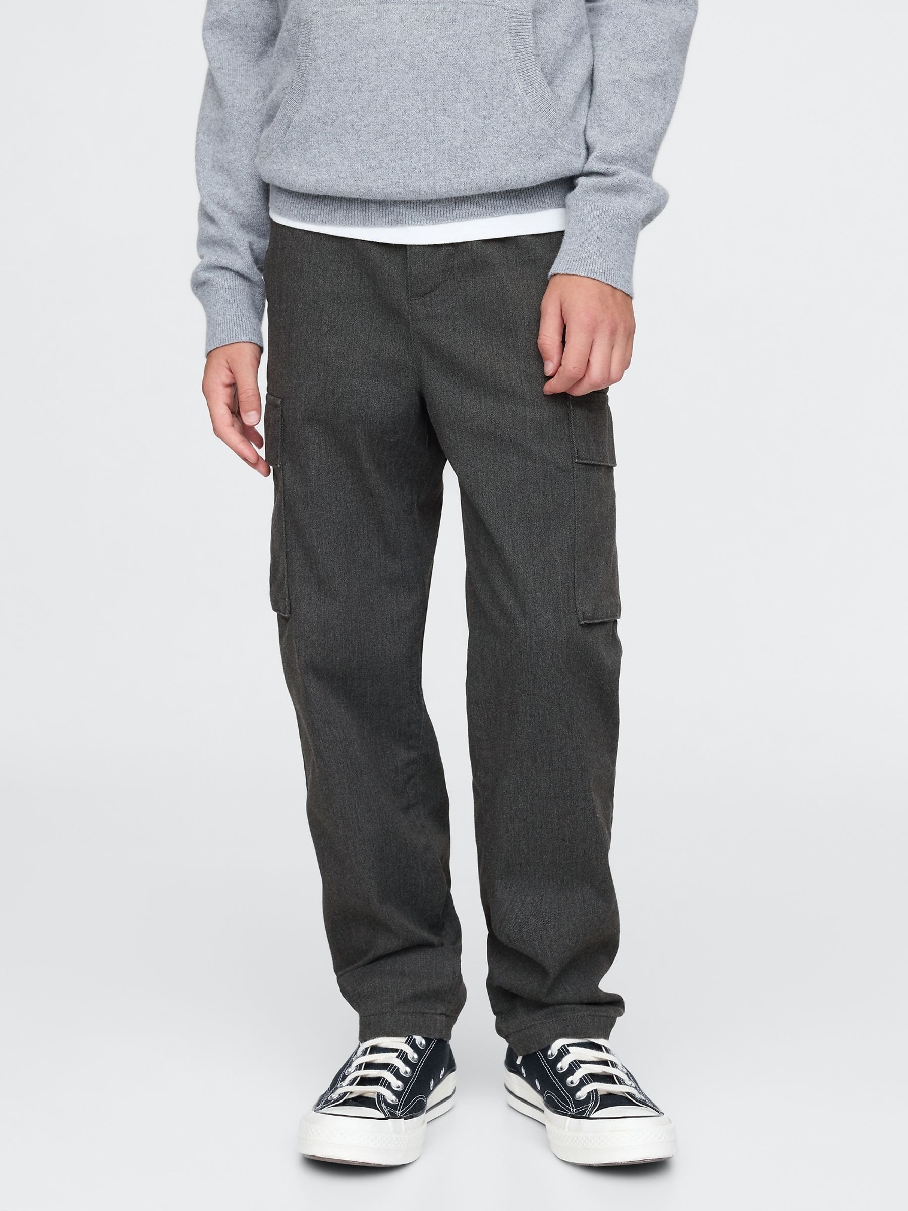Grey Twill Cargo Trousers (4-13yrs) - Image 1 of 5