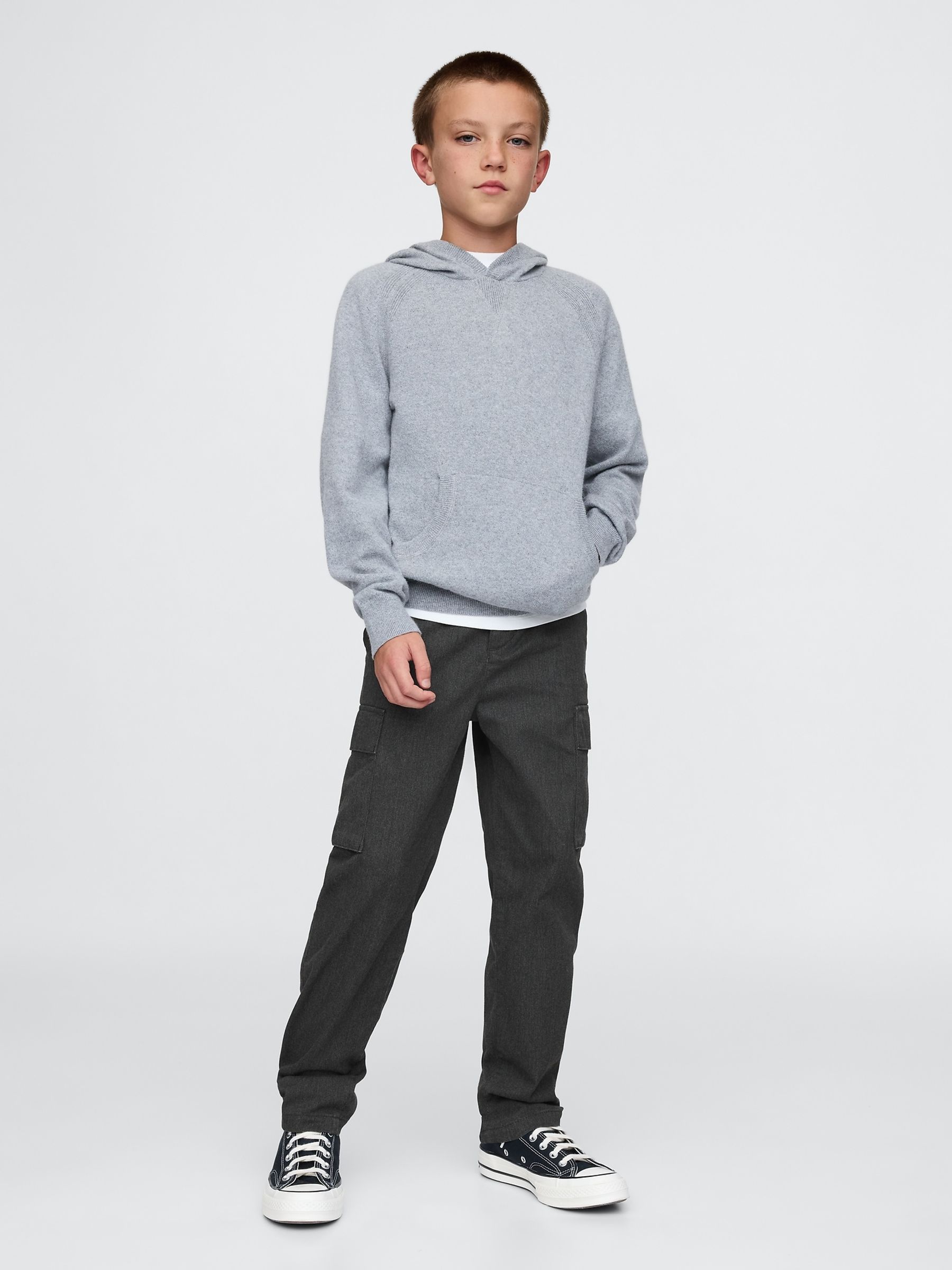 Grey Twill Cargo Trousers (4-13yrs) - Image 3 of 5