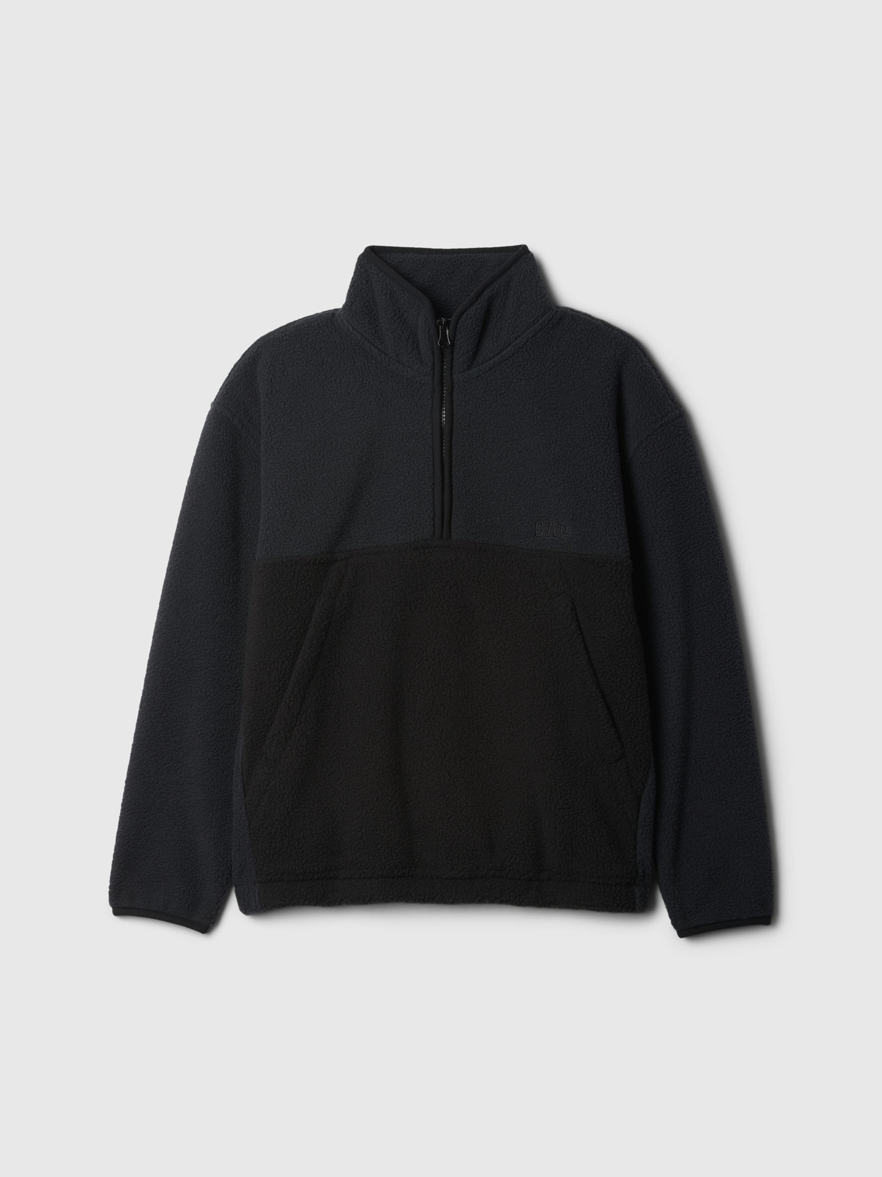 Black Sherpa Logo Half-Zip Pullover Fleece (4-13yrs) | Gap