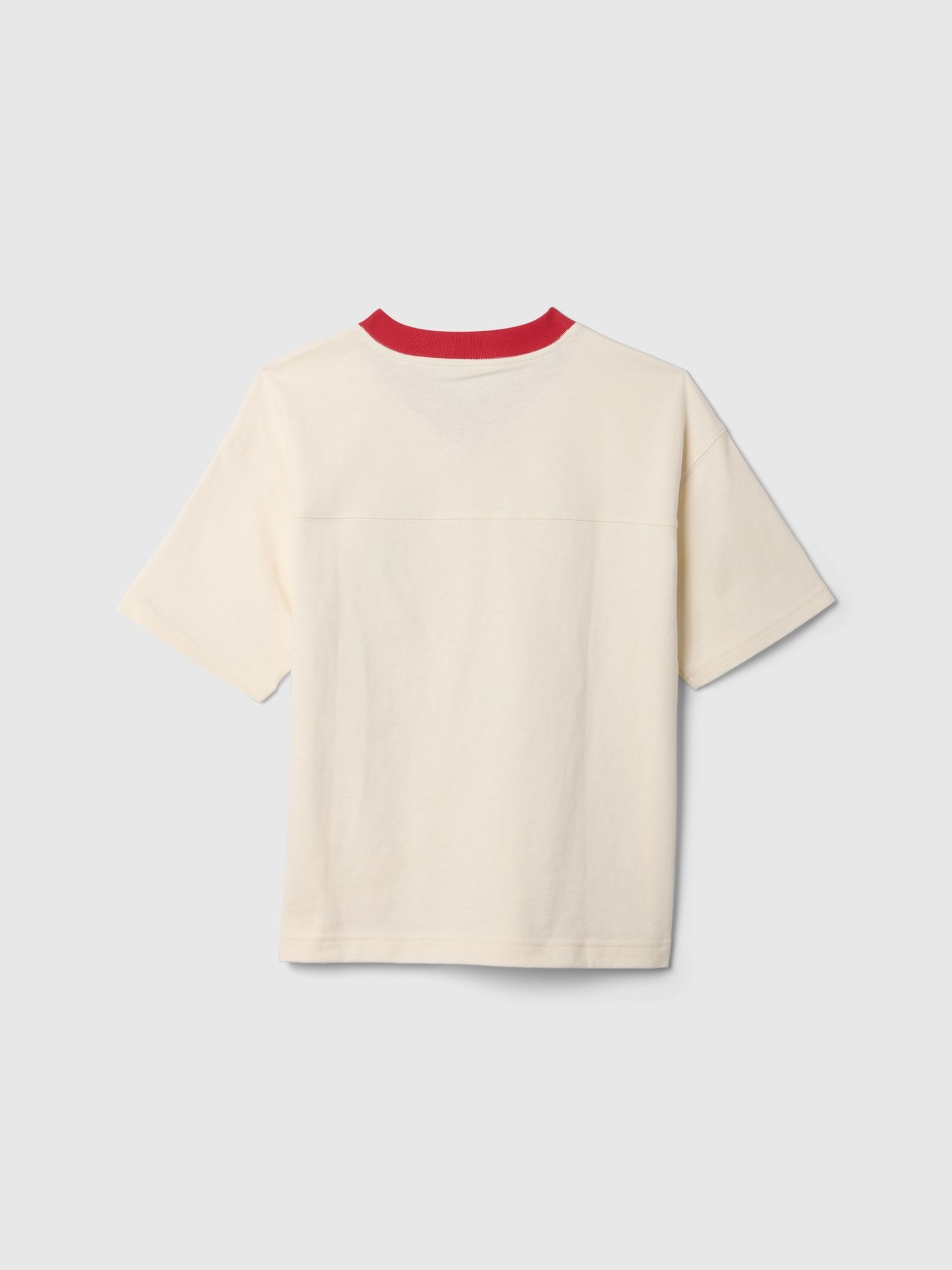 Beige Minnie Mouse Disney Varsity Logo T-Shirt (4-13yrs) - Image 2 of 3