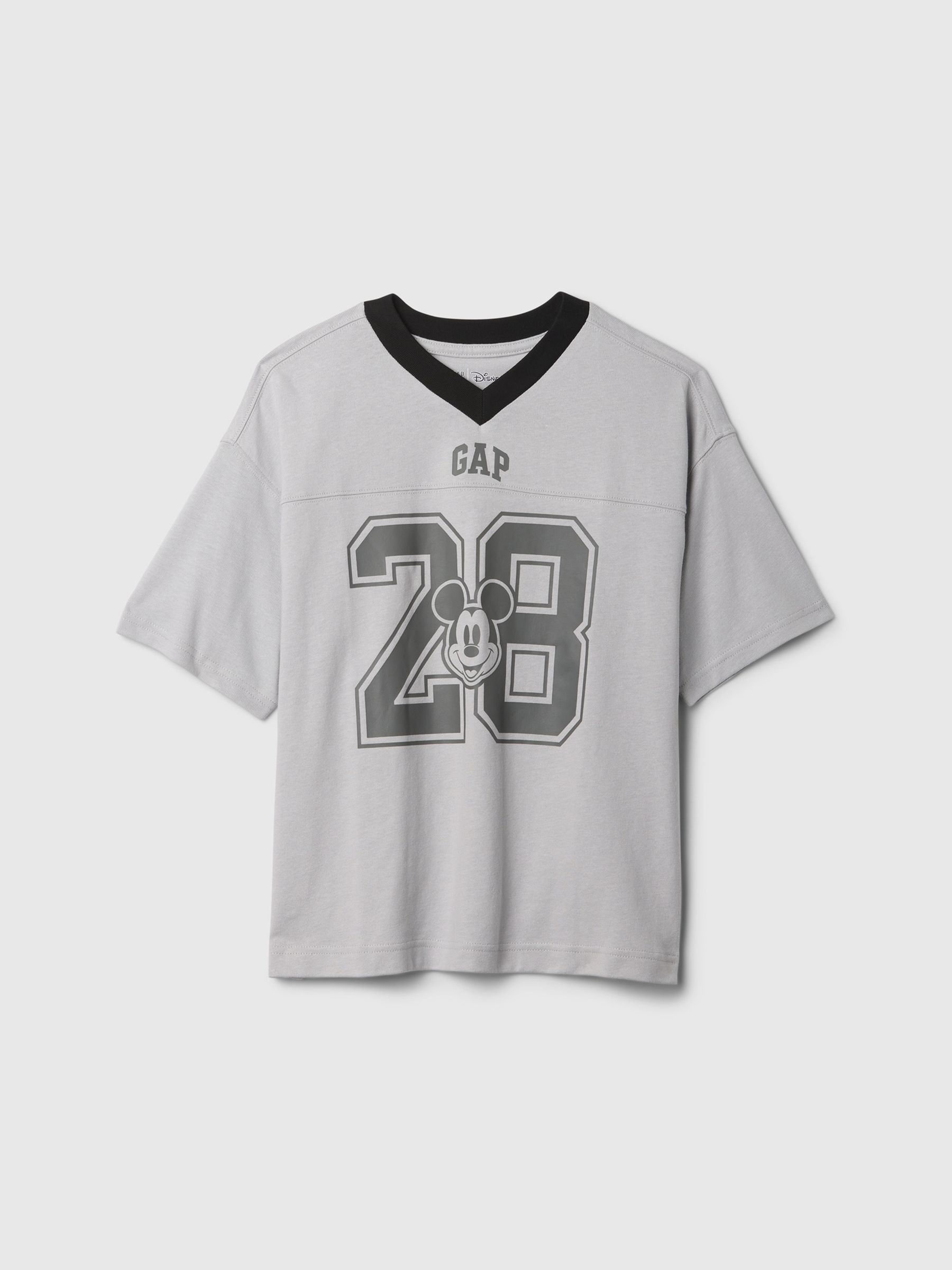 Grey Mickey Mouse Disney Varsity Logo T-Shirt (4-13yrs) - Image 1 of 3