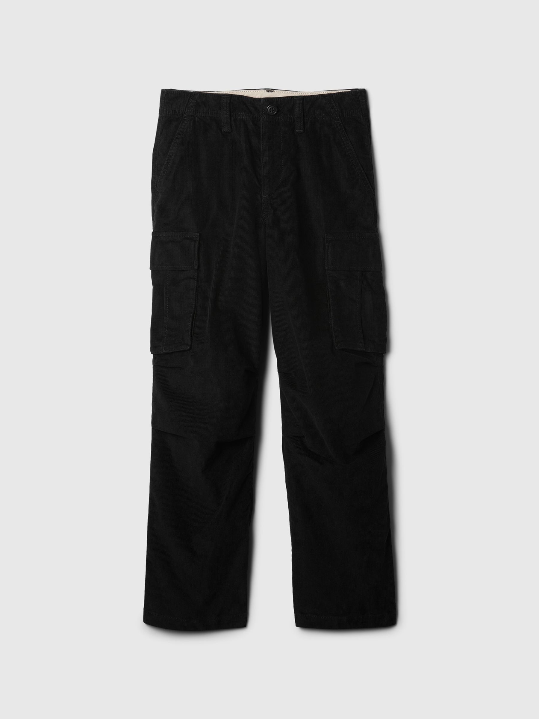 Black Corduroy Cargo Baggy Trousers (5-13yrs) - Image 5 of 5