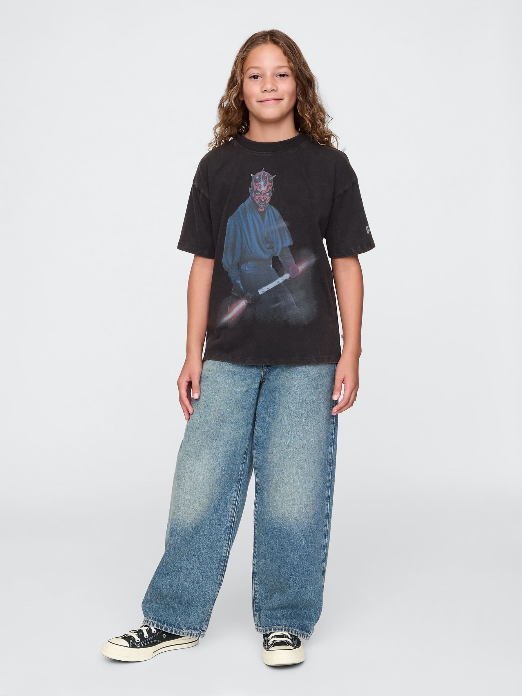Black Darth Maul Star Wars Graphic T-Shirt (4-13yrs) - Image 3 of 6
