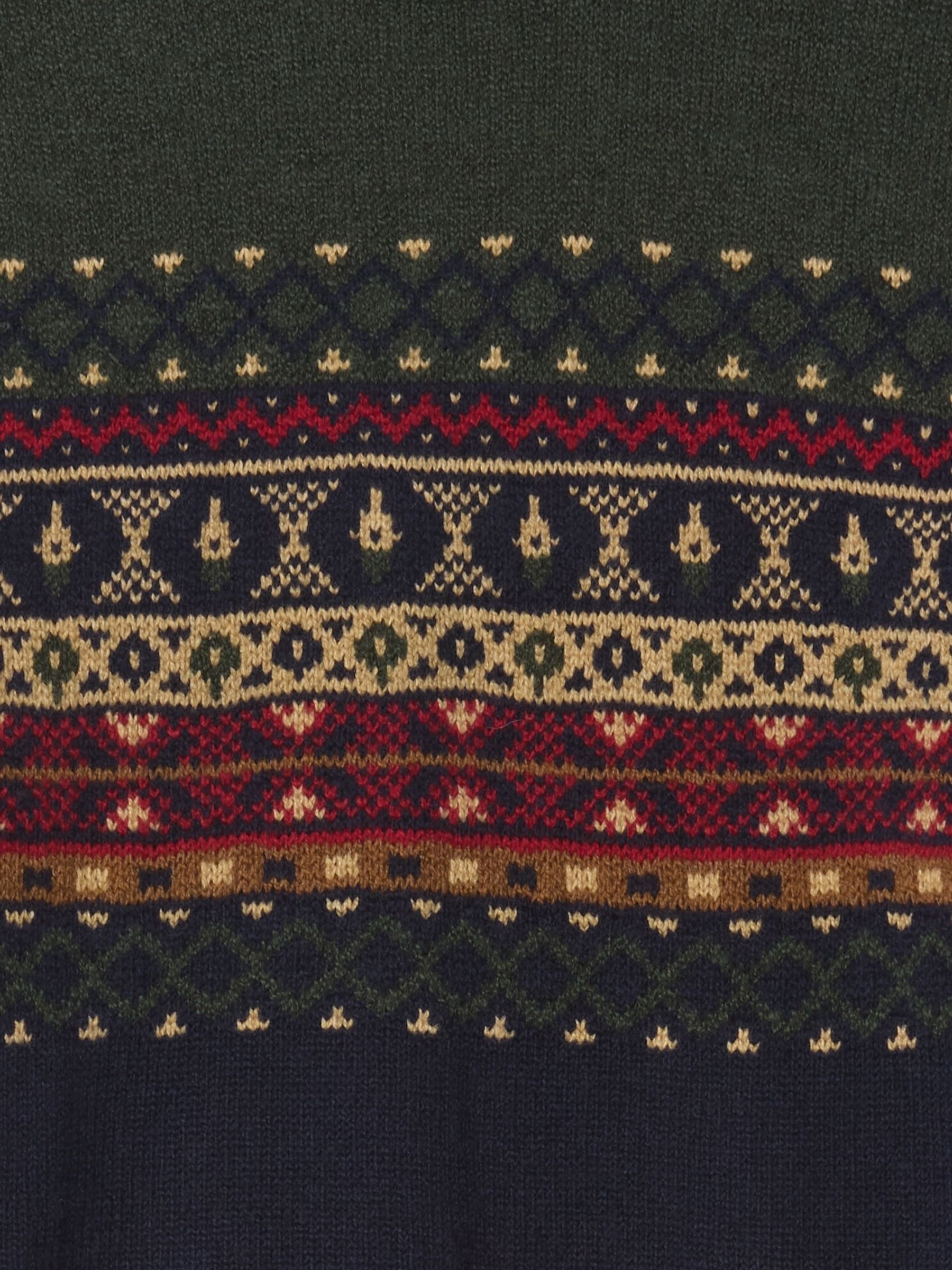 Green & Blue CashSoft Fair Isle Christmas Jumper (4-13yrs) - Image 5 of 5