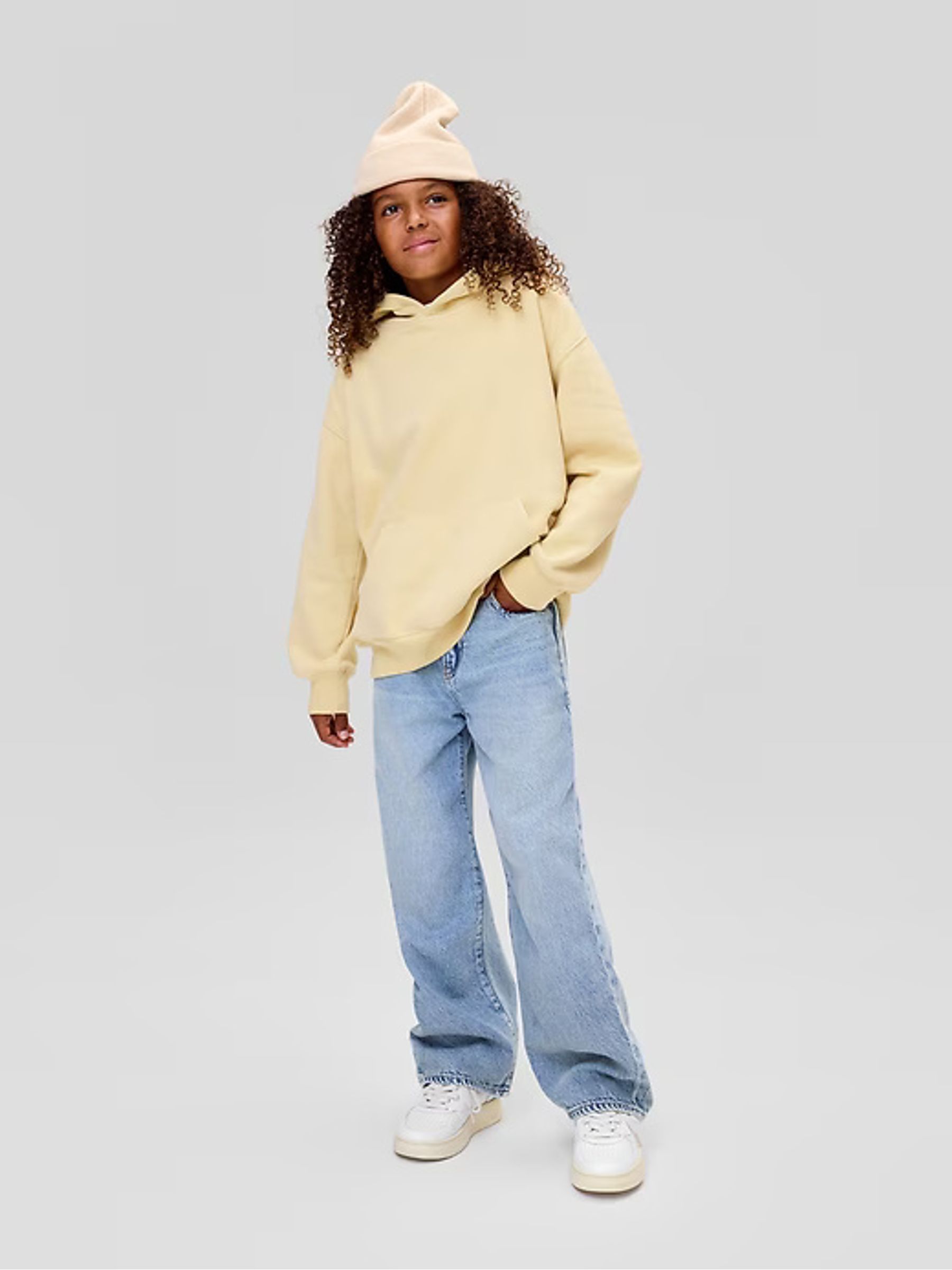 Yellow Oversized Vintage Hoodie (4-13yrs) - Image 1 of 4
