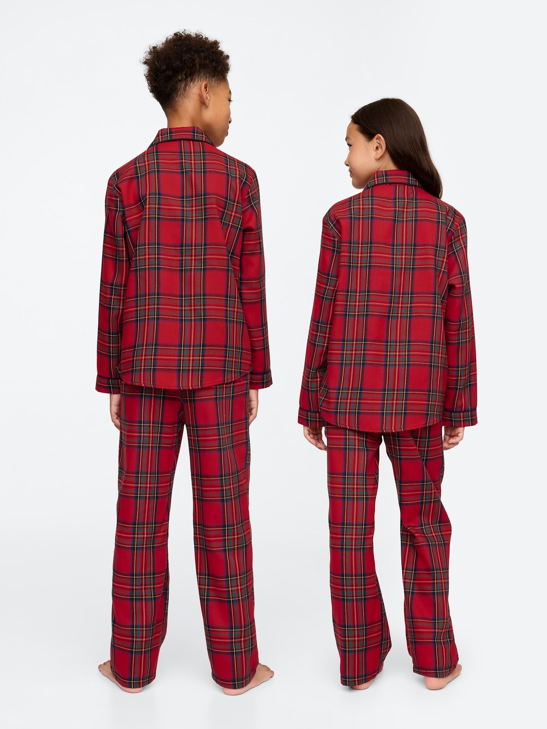 Red Matching Family Christmas Flannel Pyjama Set (5-13yrs) - Image 2 of 5