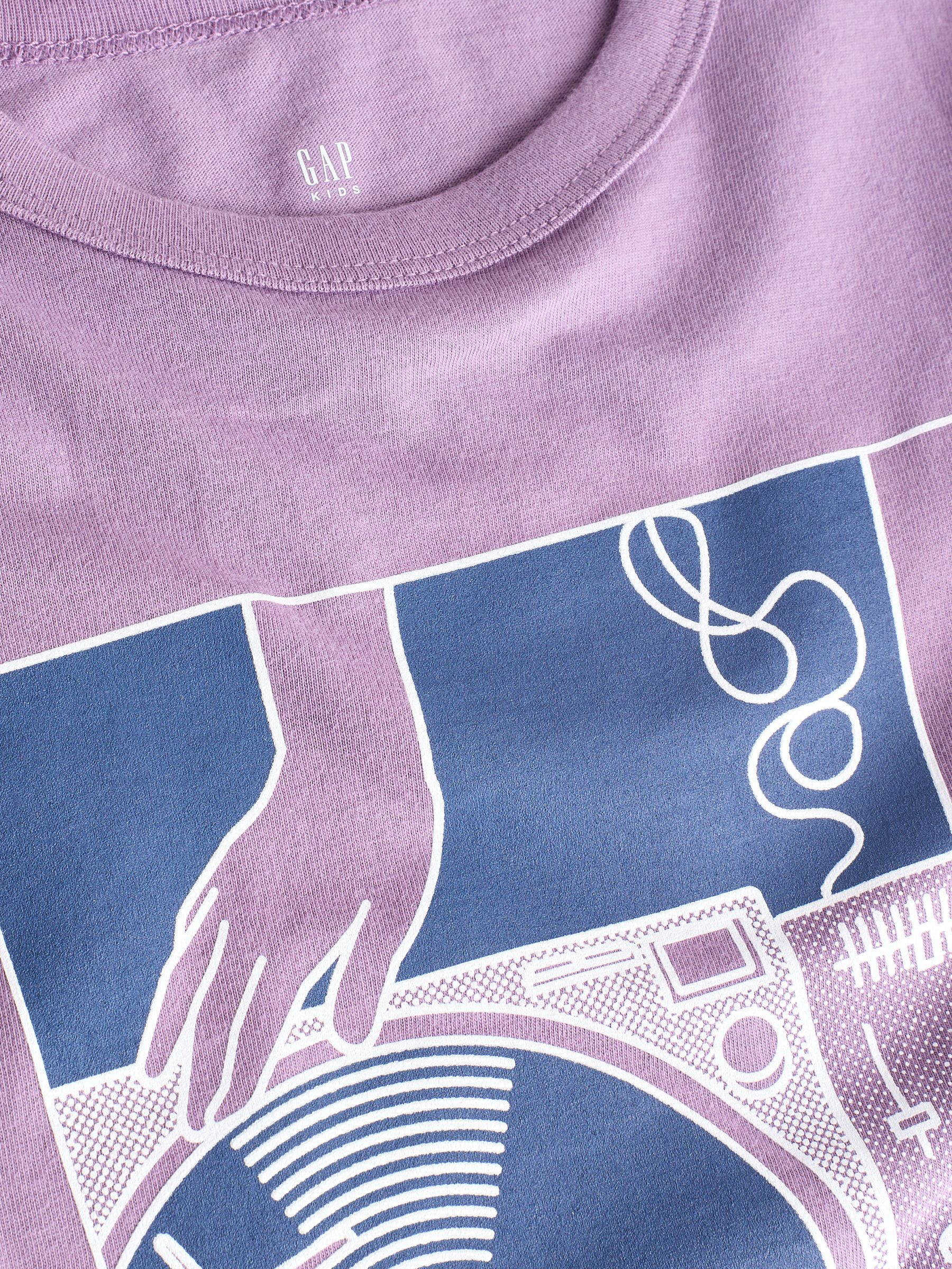 Purple Long Sleeve Crew Neck Graphic T-Shirt (4-13yrs) - Image 3 of 4
