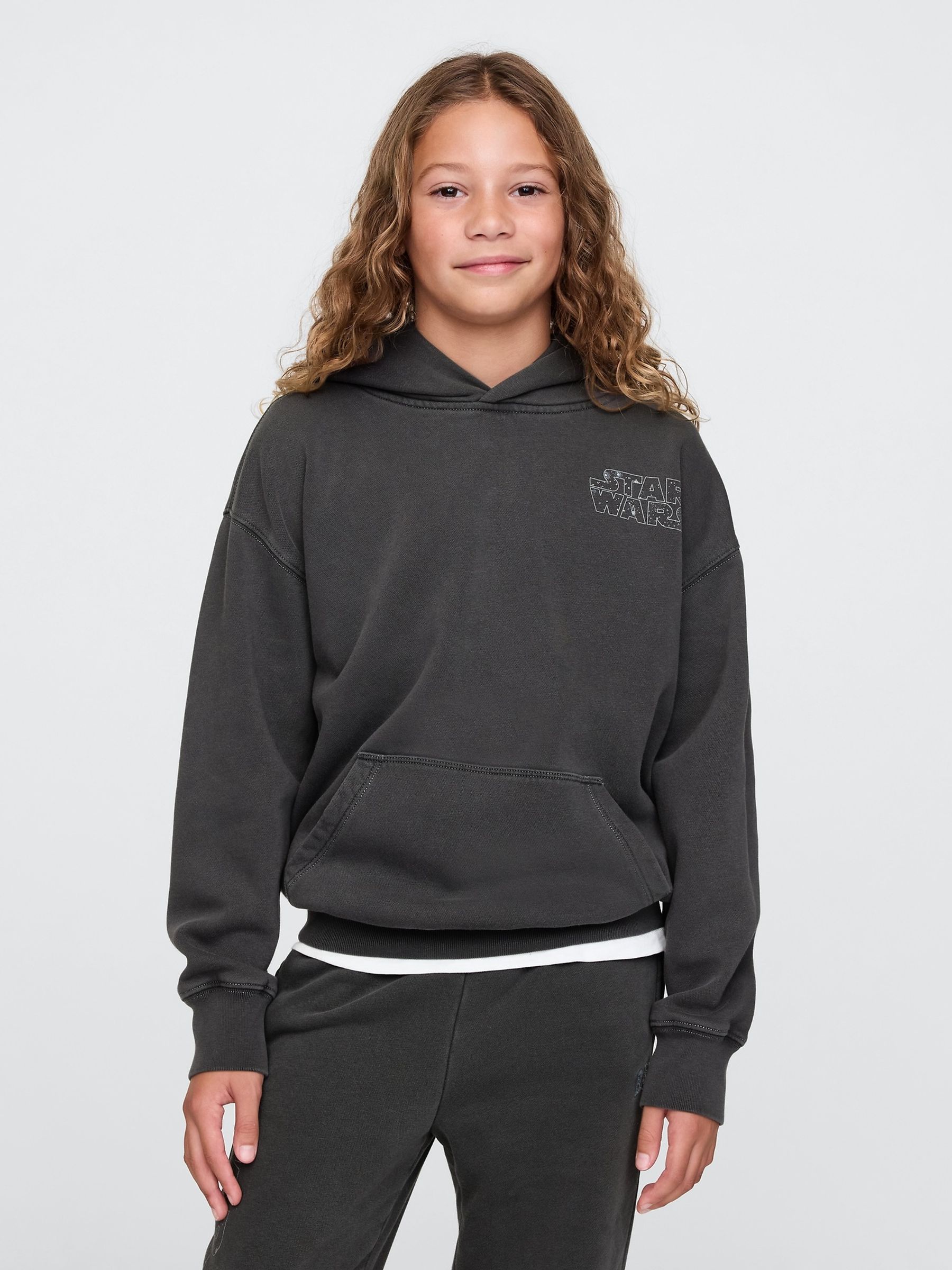 Black Darth Vader Star Wars Vintage Hoodie (4-13yrs)