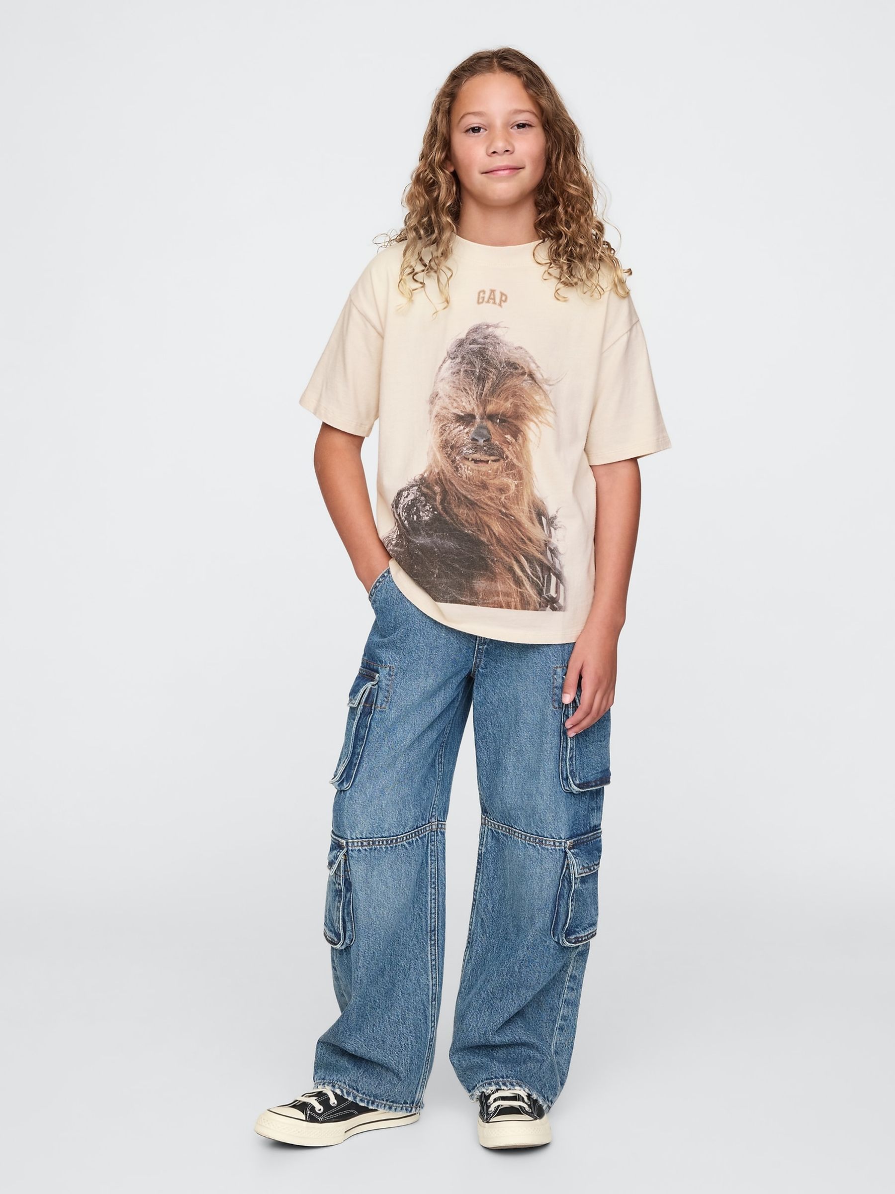 Beige Chewbacca Star Wars Graphic T-Shirt (4-13yrs) - Image 3 of 5