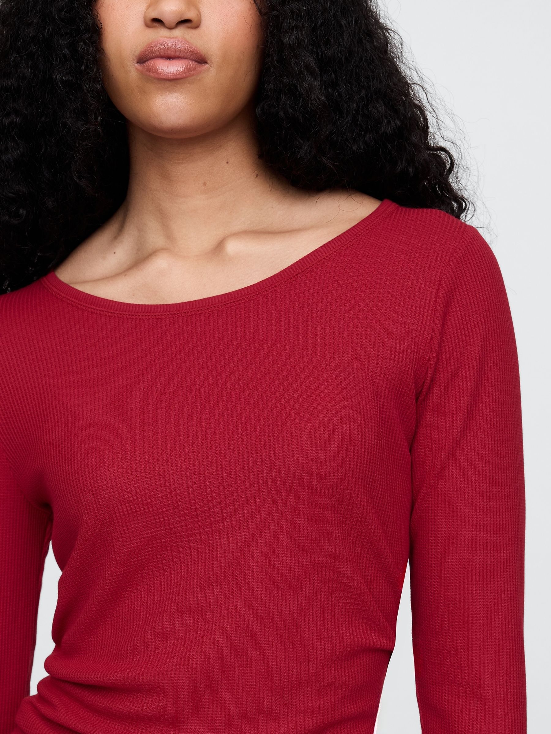 Red Waffle Pyjama T-Shirt - Image 3 of 4