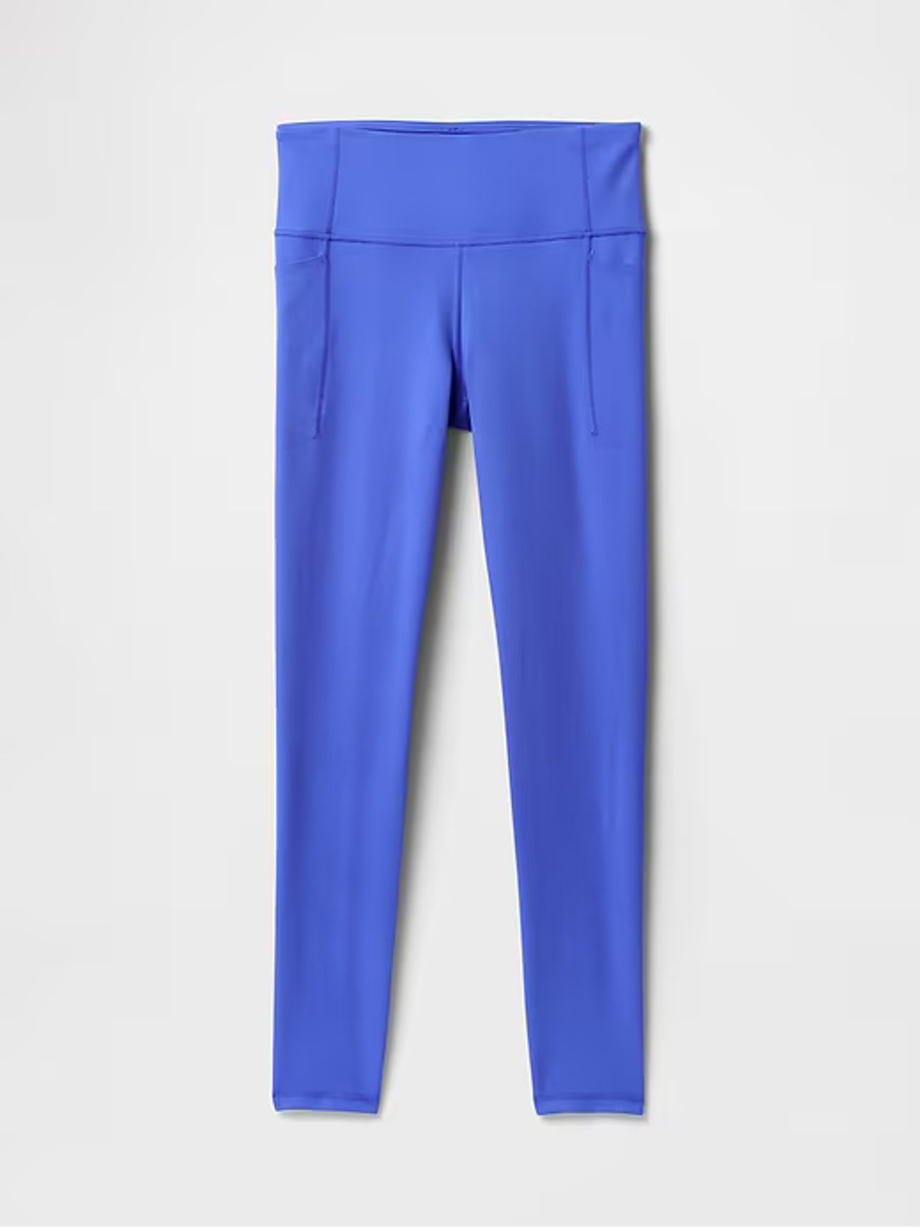 Blue Full Length High Waisted Power Stretch Leggings - Image 5 of 8