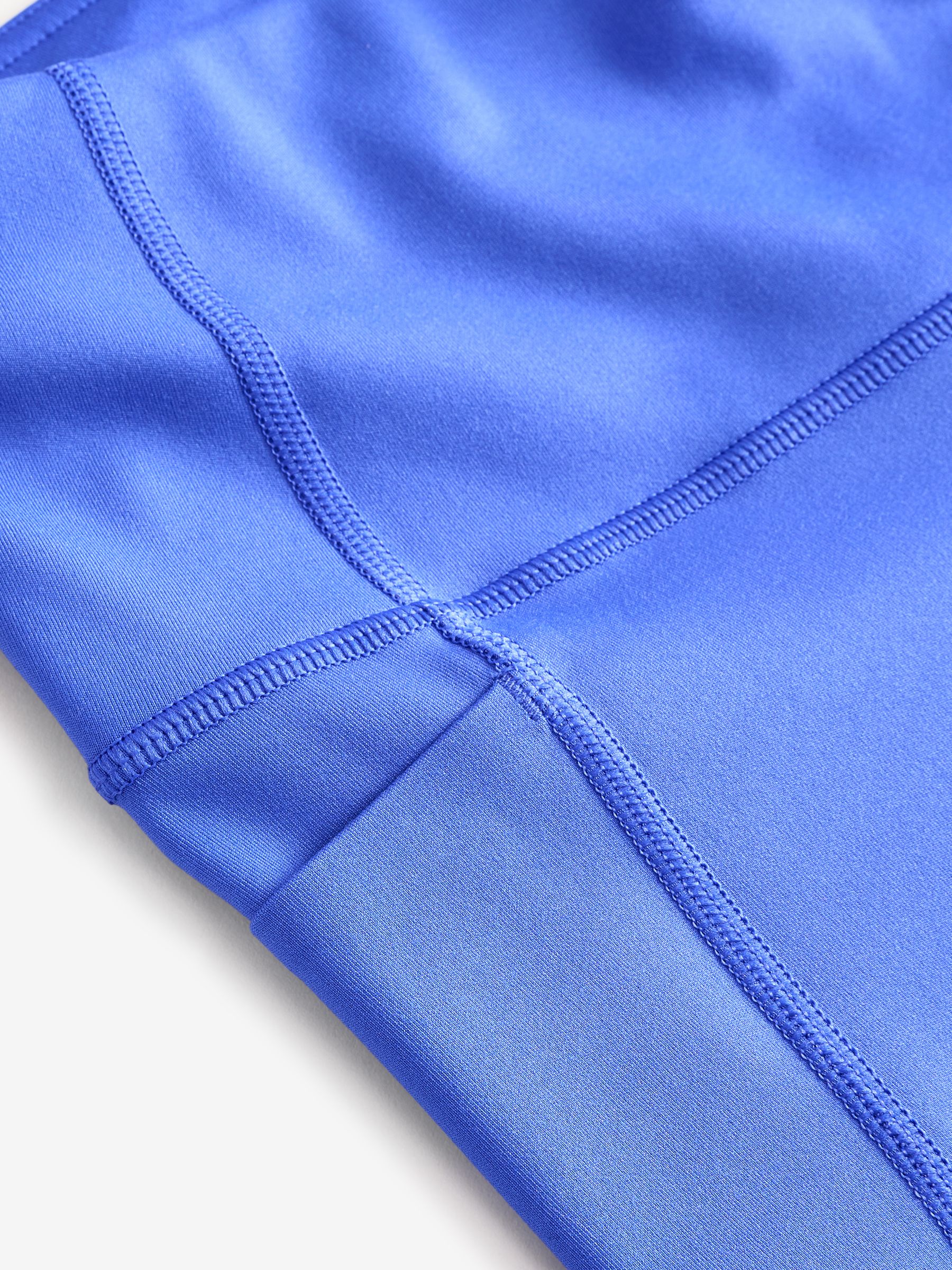 Blue Full Length High Waisted Power Stretch Leggings - Image 7 of 8
