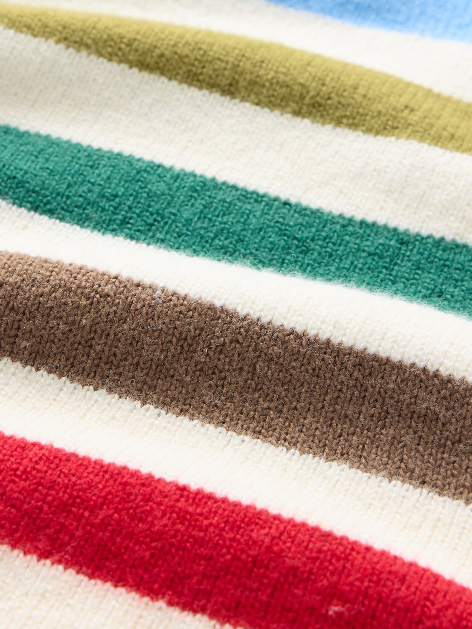 Cream/Multi Stripe CashSoft Crew Neck Jumper - Image 5 of 5