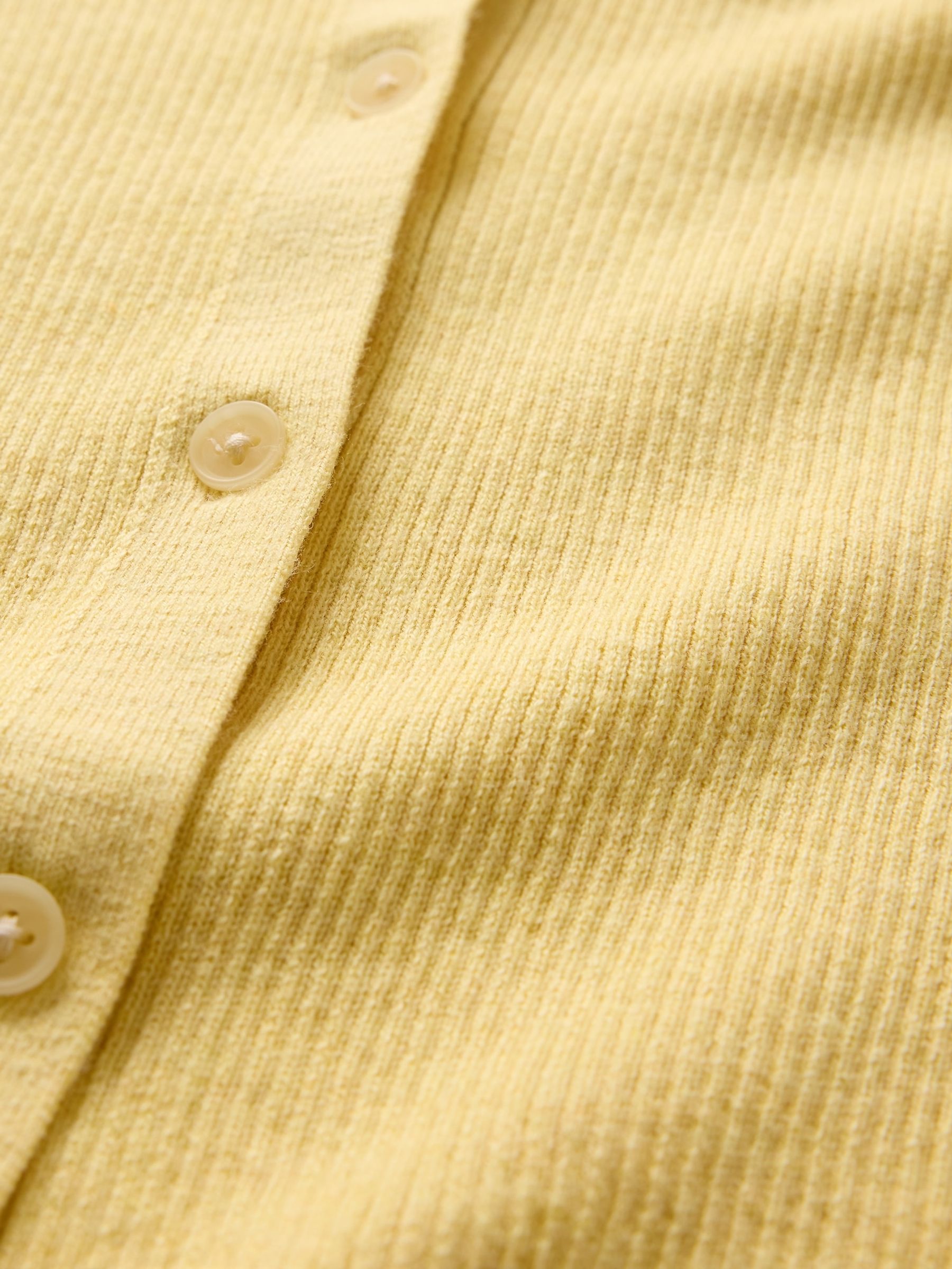 Yellow CashSoft Rib Polo Cardigan - Image 5 of 5
