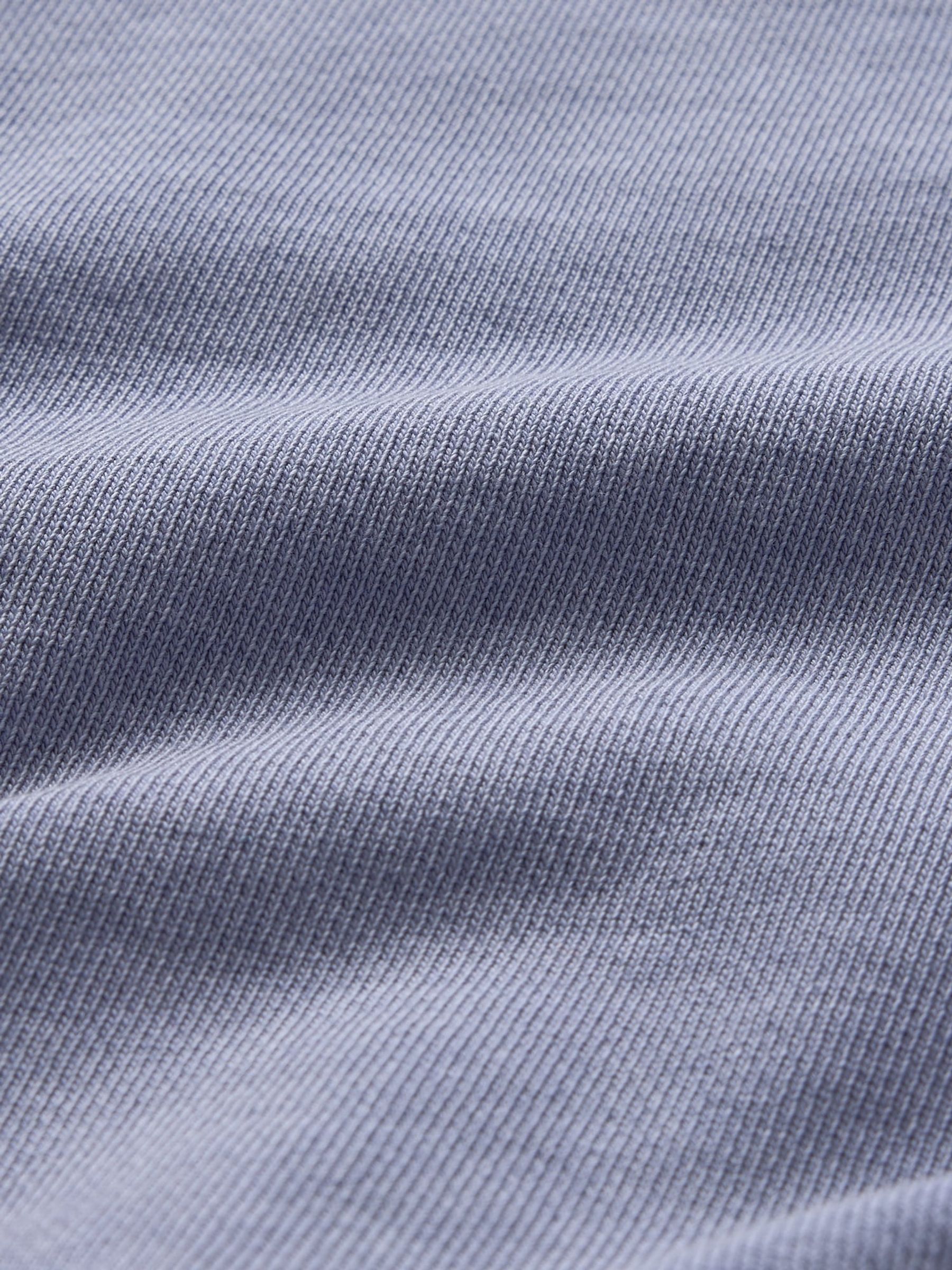 Blue Vintage Oversized  V-Neck Sweatshirt - Image 5 of 5