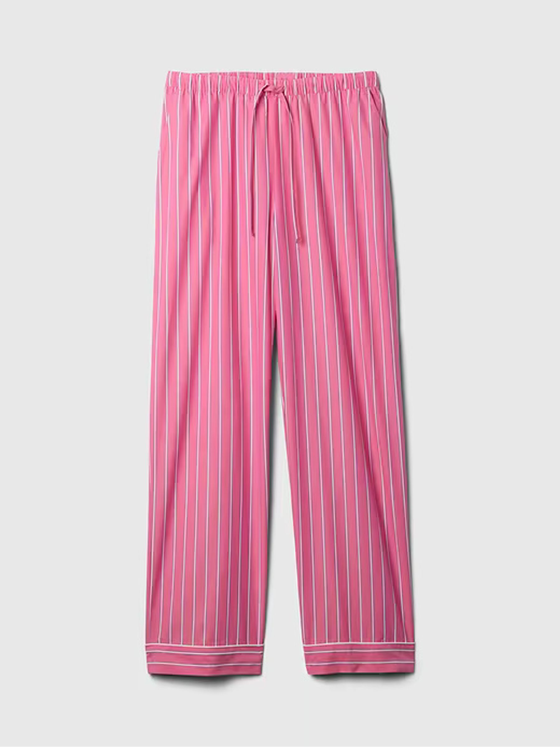 Pink Stripe Trouser Cotton Poplin Pyjama Bottoms - Image 3 of 4