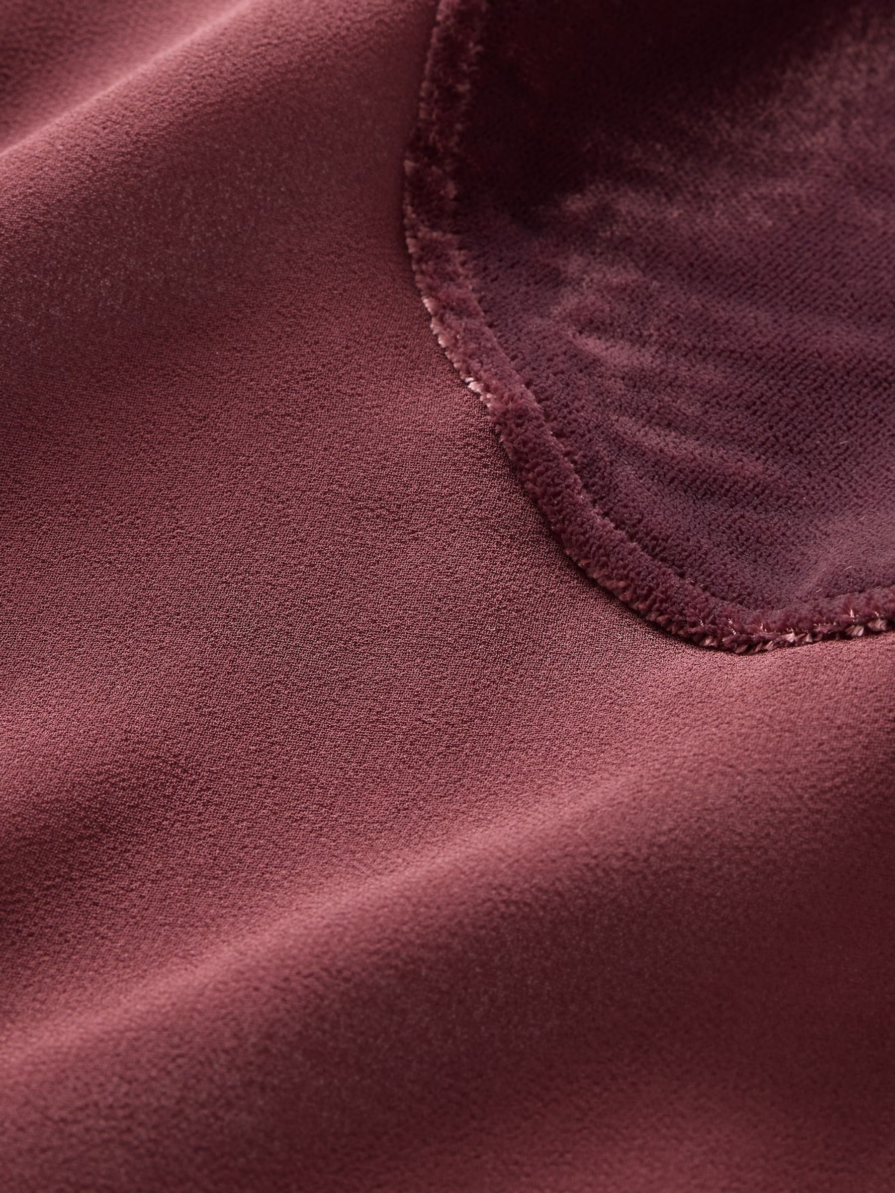 Red Classic Velvet Oversized Shirt - Image 5 of 5