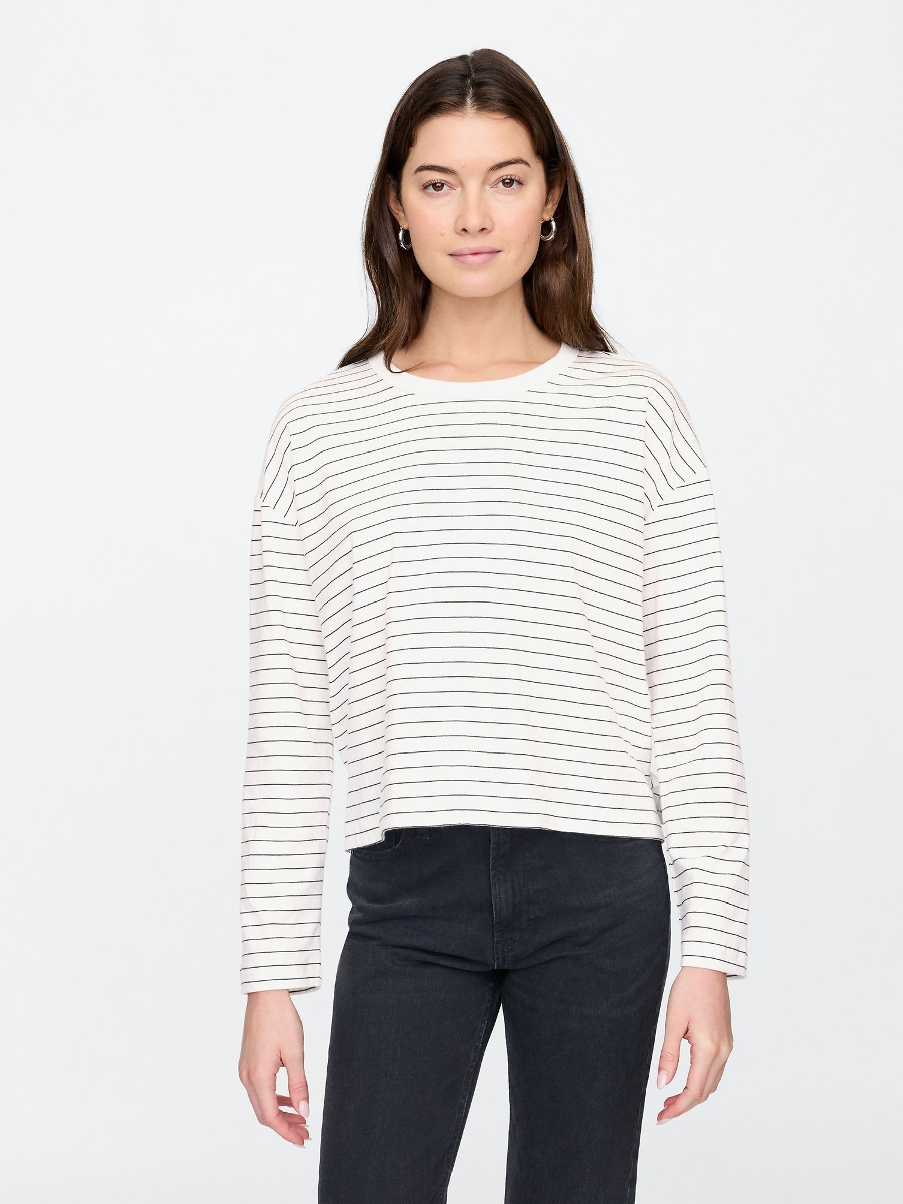White Long Sleeve Favourite T-Shirt - Image 1 of 5