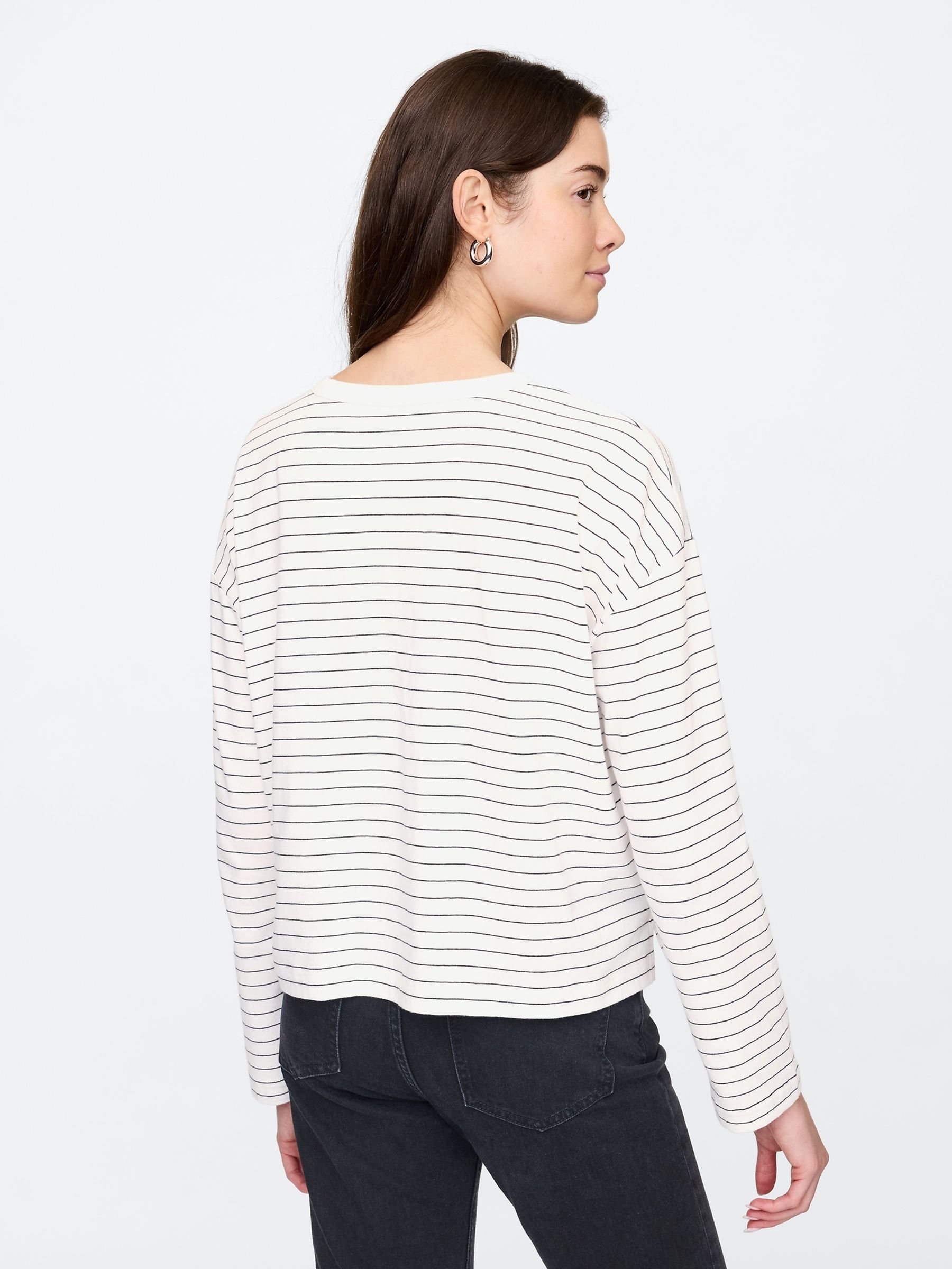 White Long Sleeve Favourite T-Shirt - Image 2 of 5