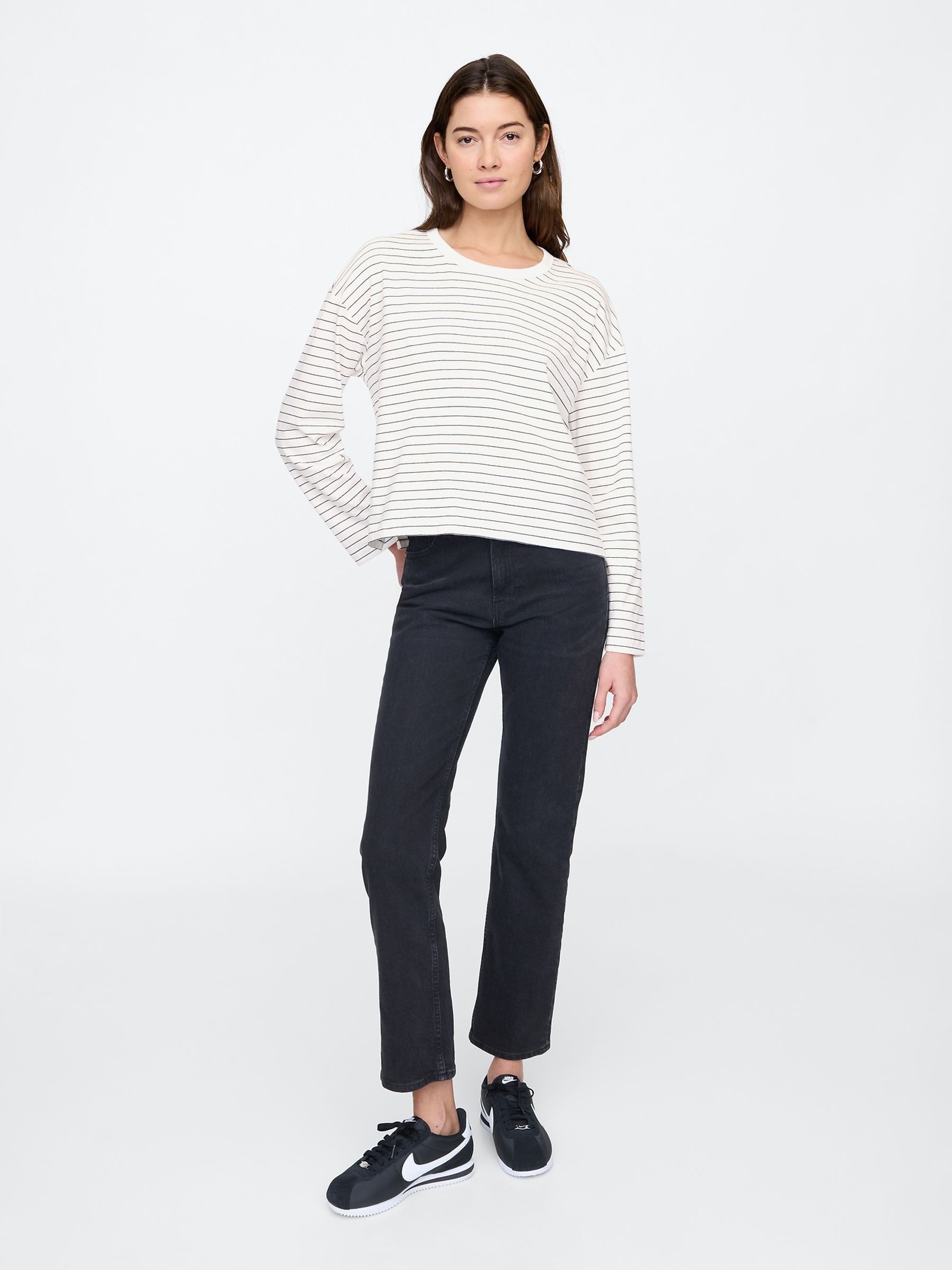 White Long Sleeve Favourite T-Shirt - Image 3 of 5