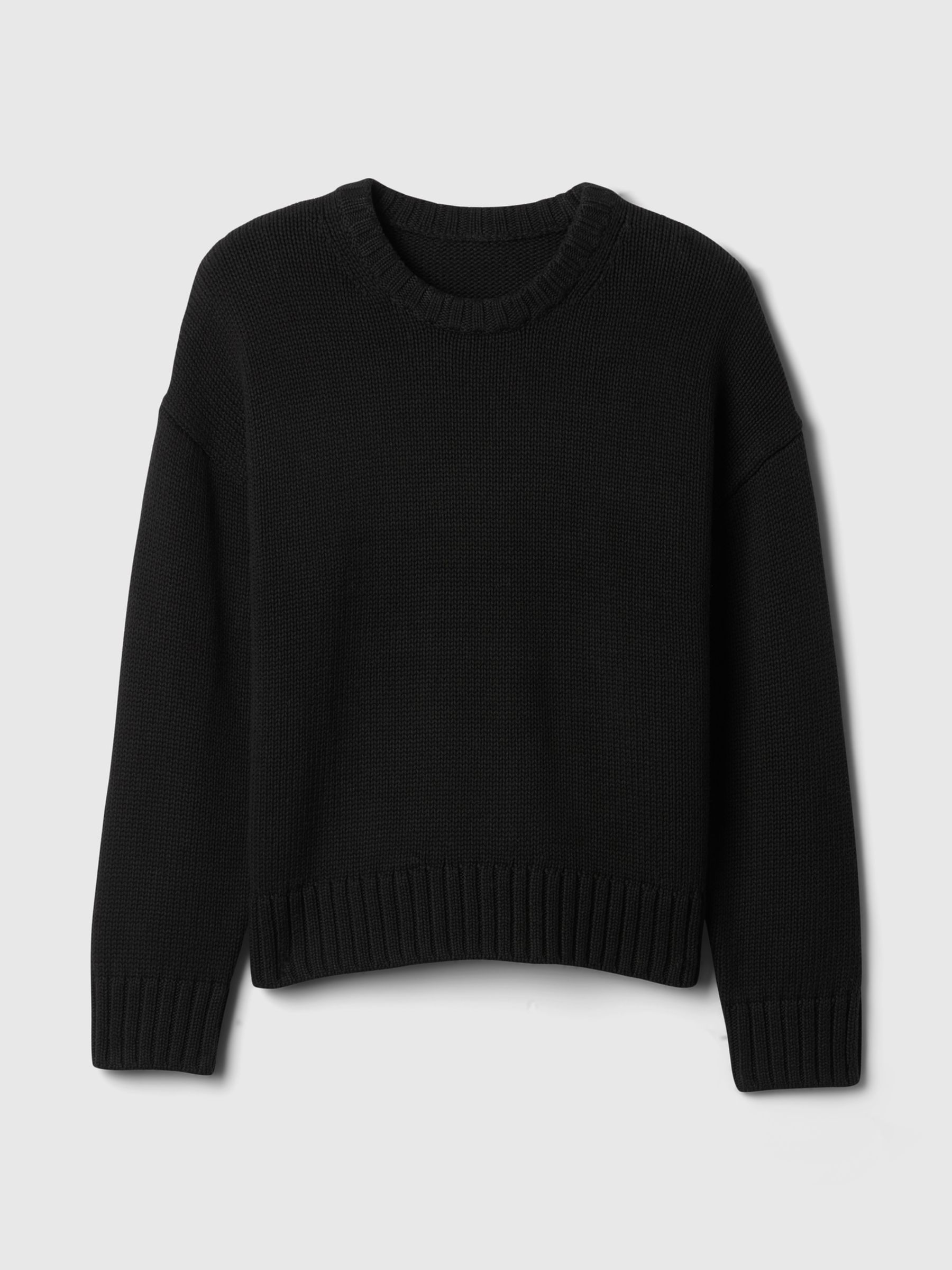 Black Soft Touch Cotton Crew Neck Jumper - Image 4 of 4