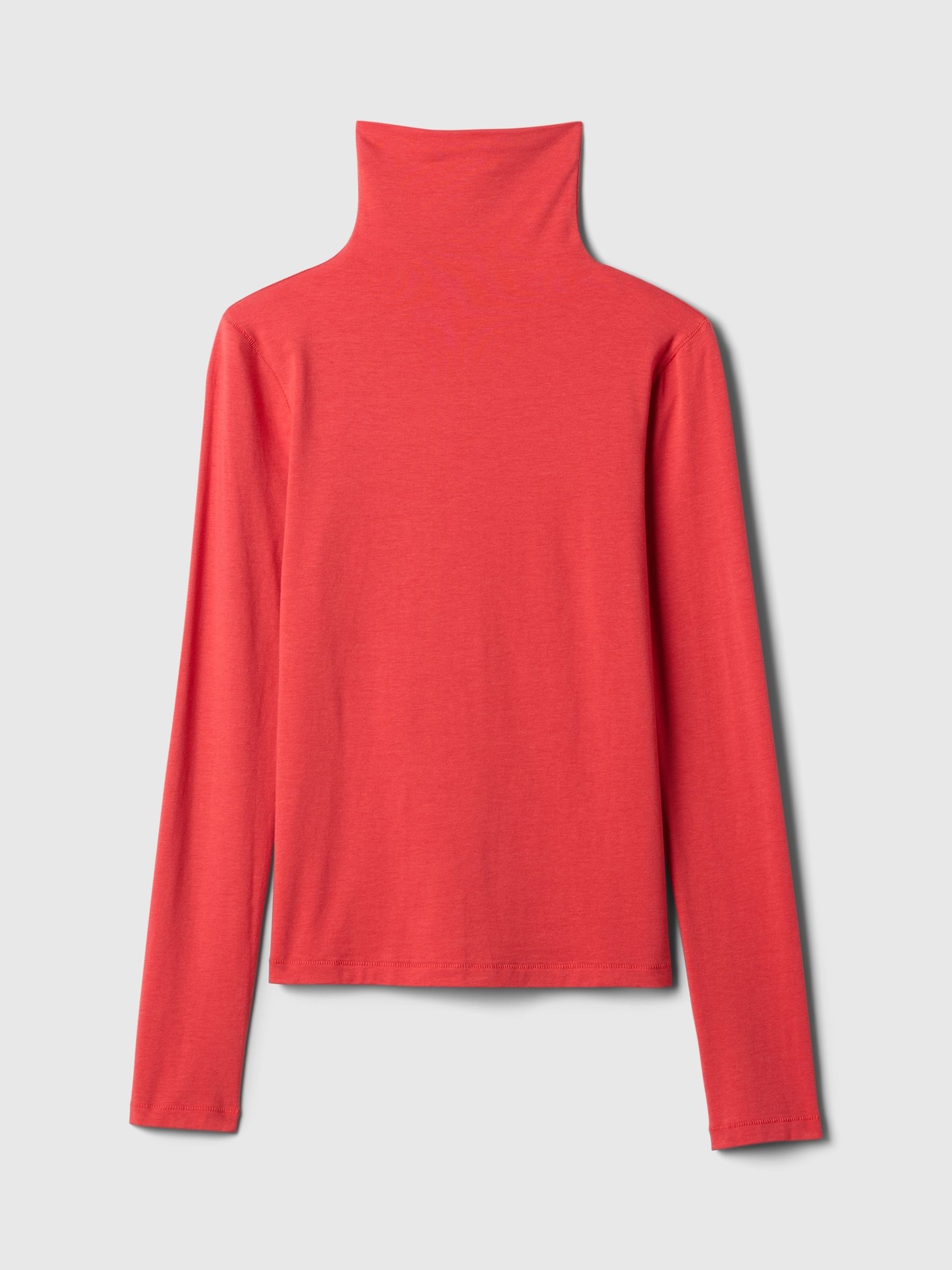 Red Featherweight Turtle Neck Long Sleeve Top - Image 5 of 5