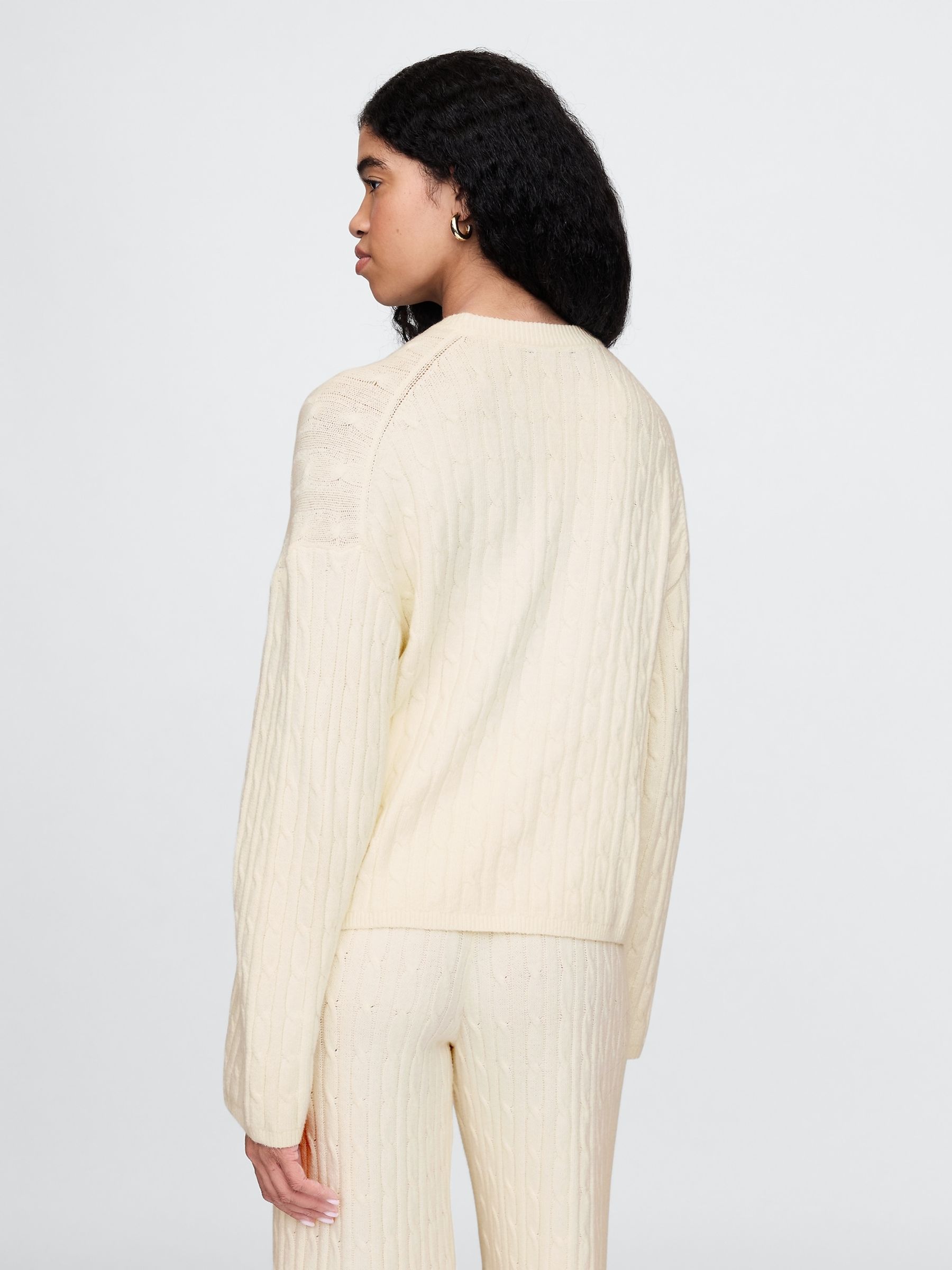Cream CashSoft Cable-Knit Jumper - Image 2 of 5