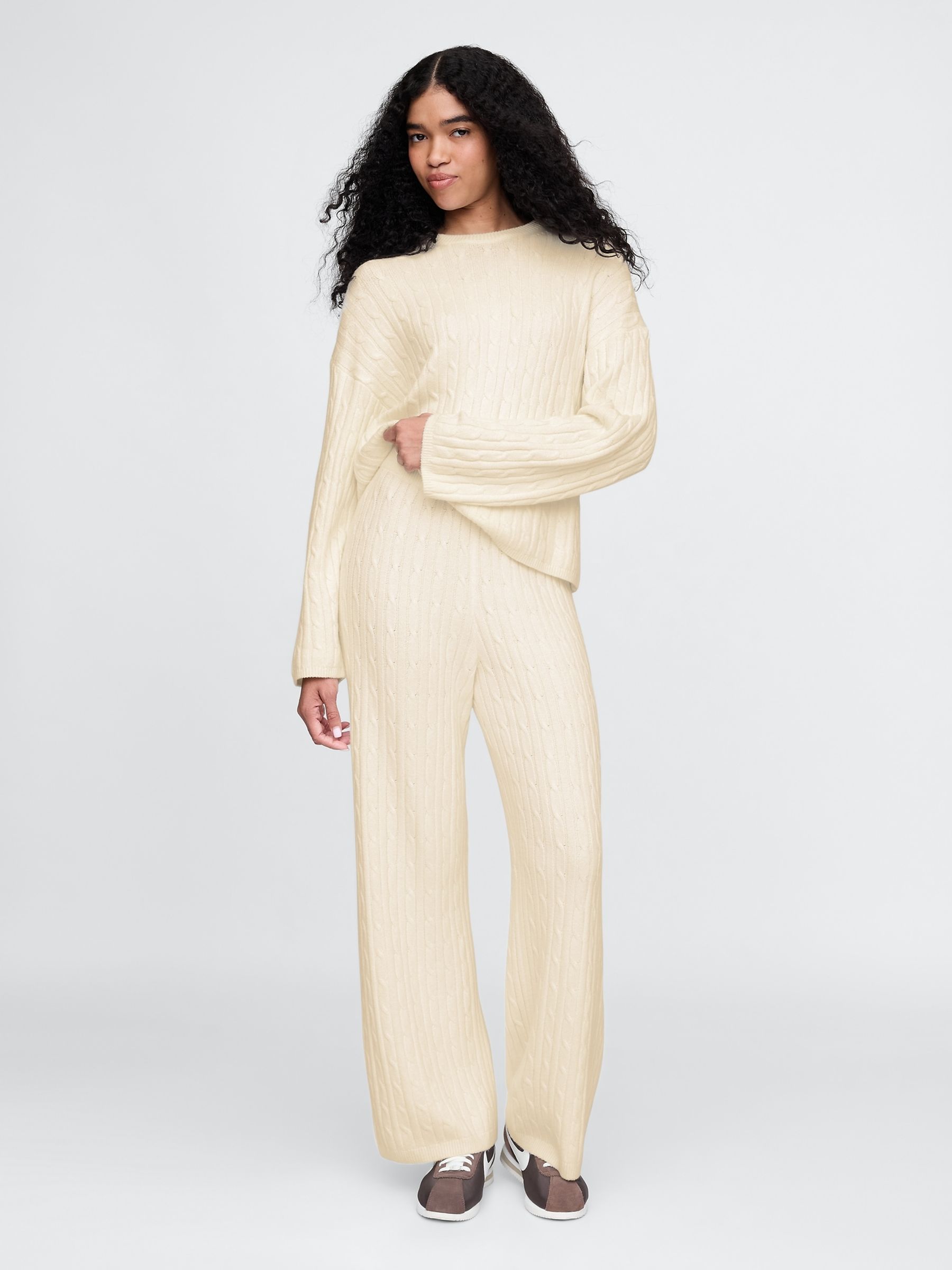 Cream CashSoft Cable-Knit Jumper - Image 3 of 5