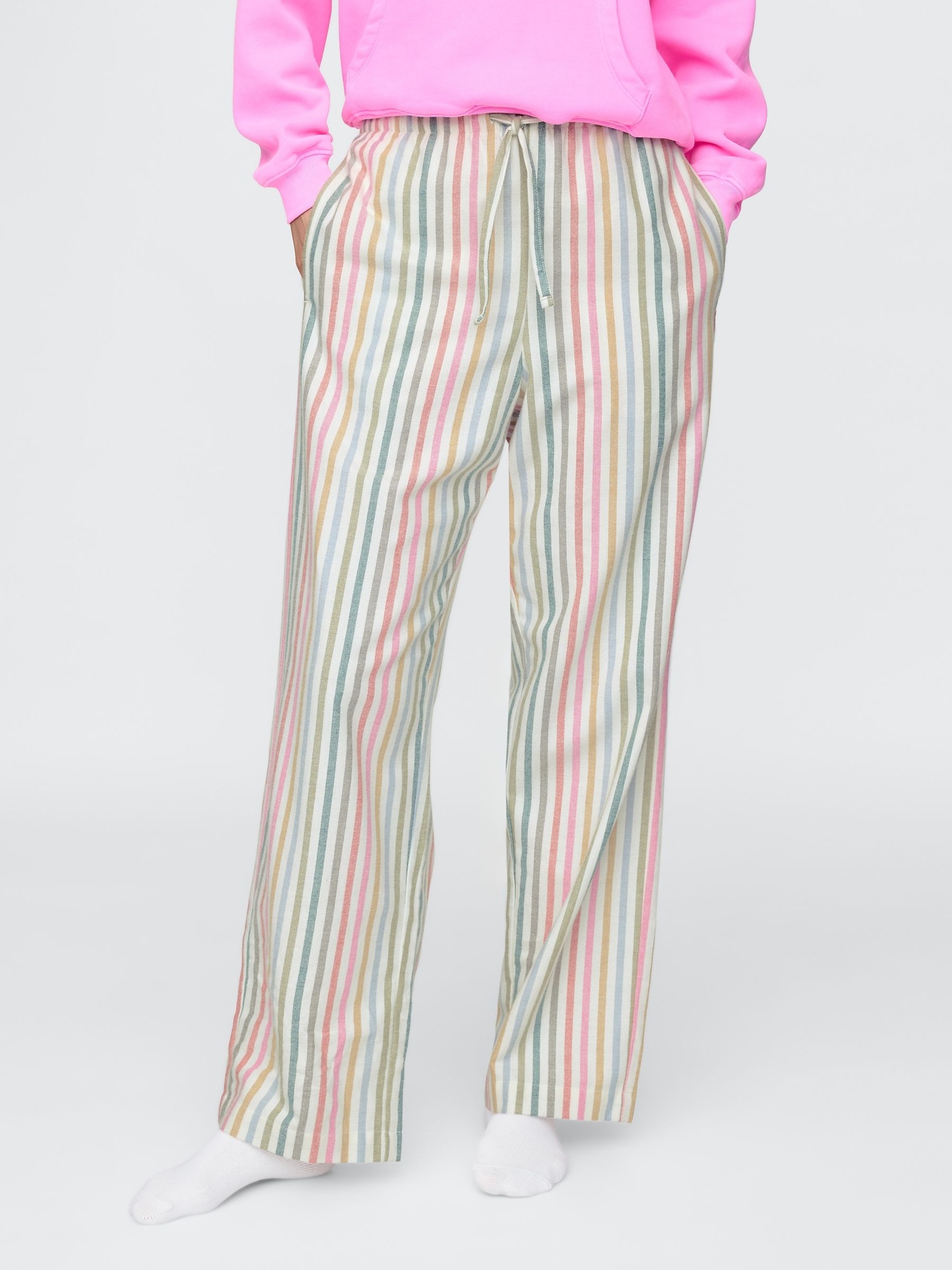 Multi Stripe Cotton Pyjama Bottoms - Image 2 of 5