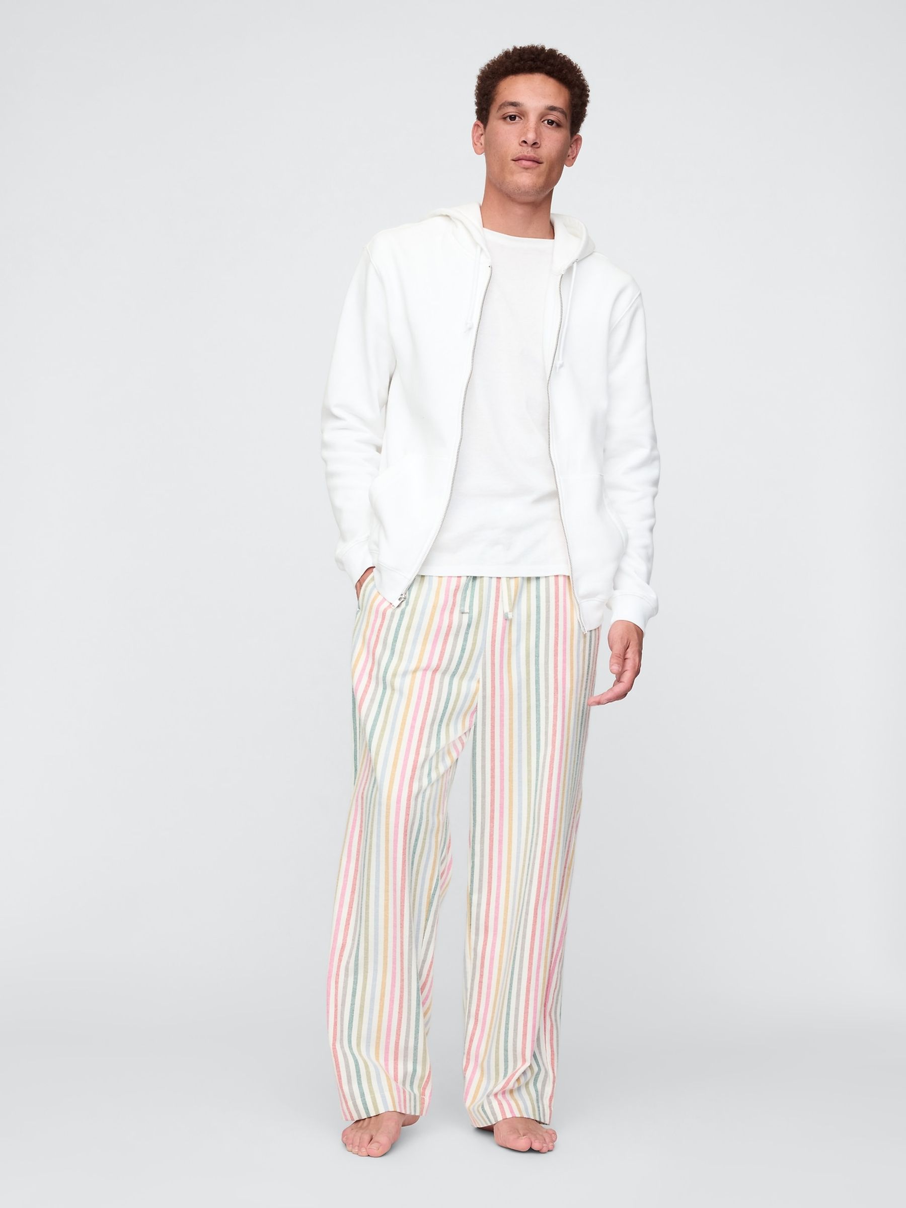 Multi Stripe Cotton Pyjama Bottoms - Image 4 of 5