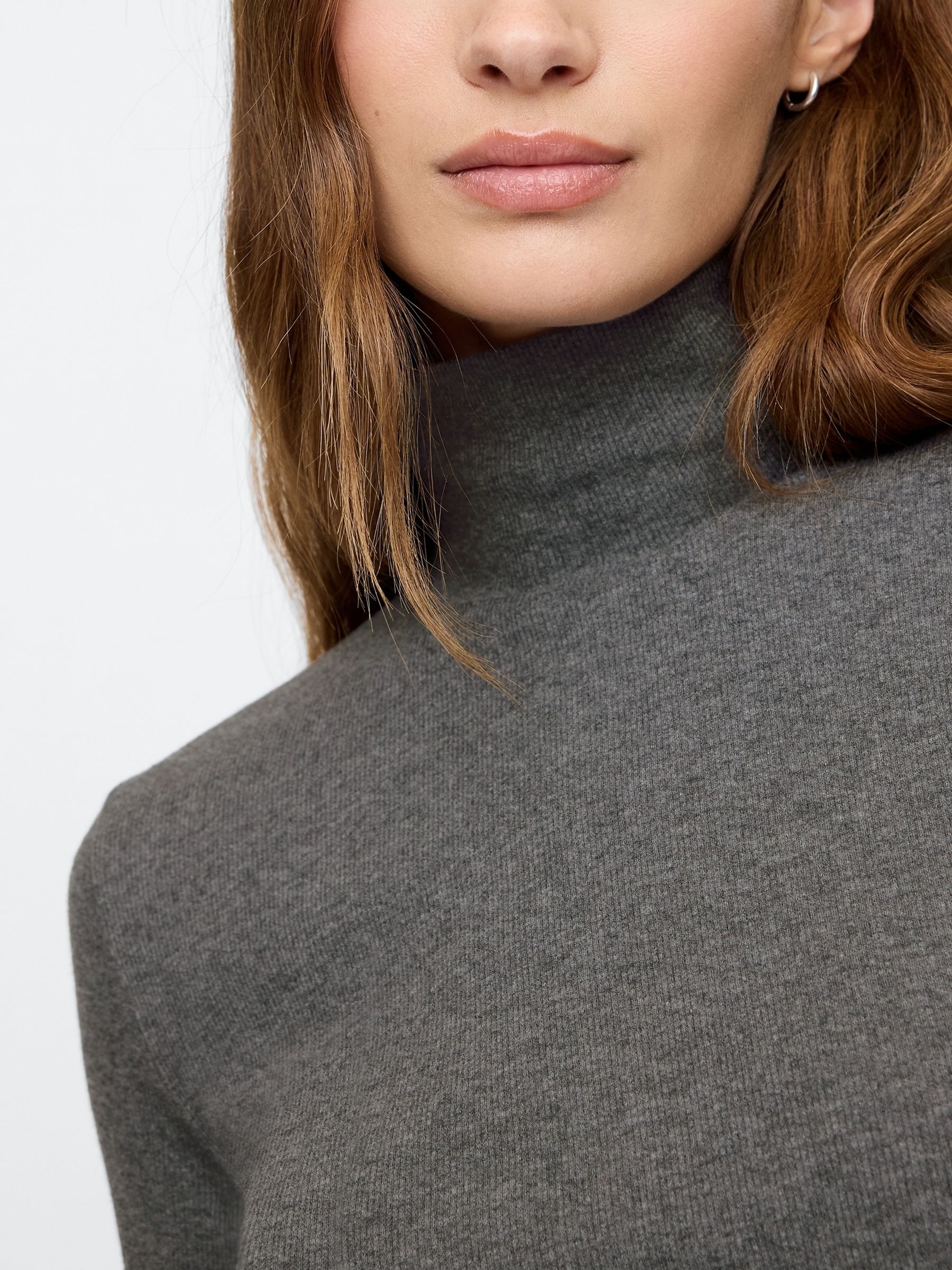 Grey Long Sleeve Turtle Neck Top - Image 4 of 5