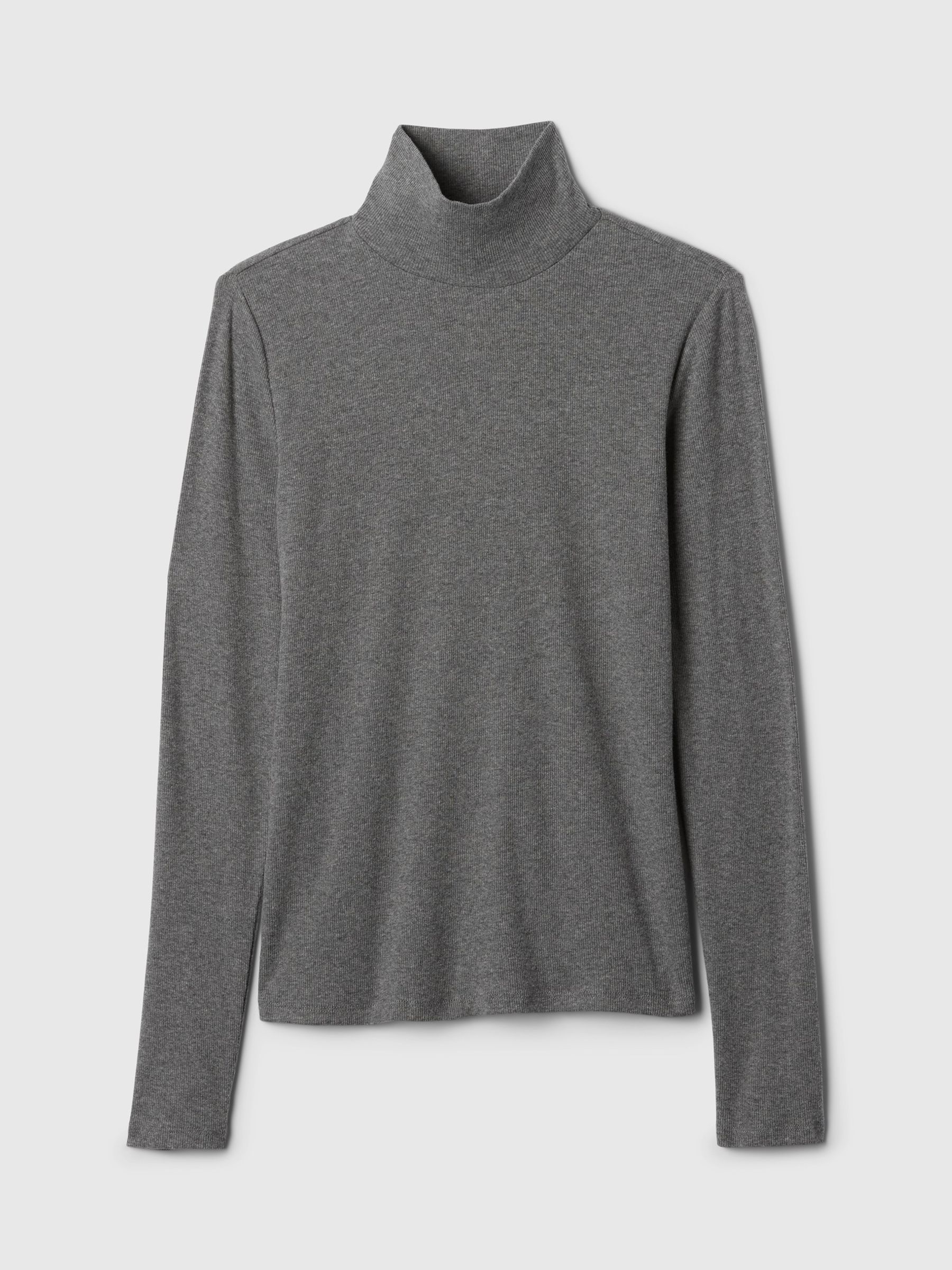 Grey Long Sleeve Turtle Neck Top - Image 5 of 5