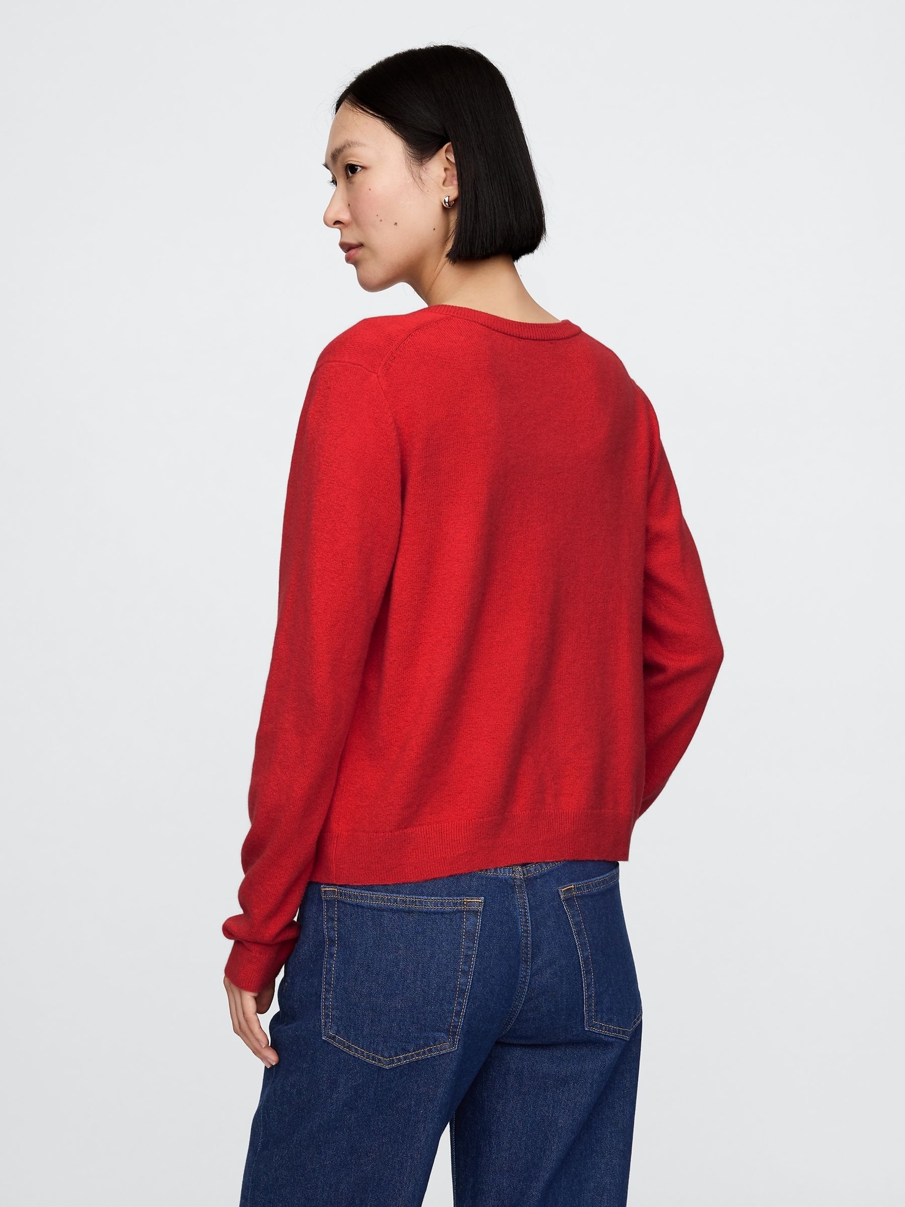Red CashSoft Cardigan - Image 2 of 5