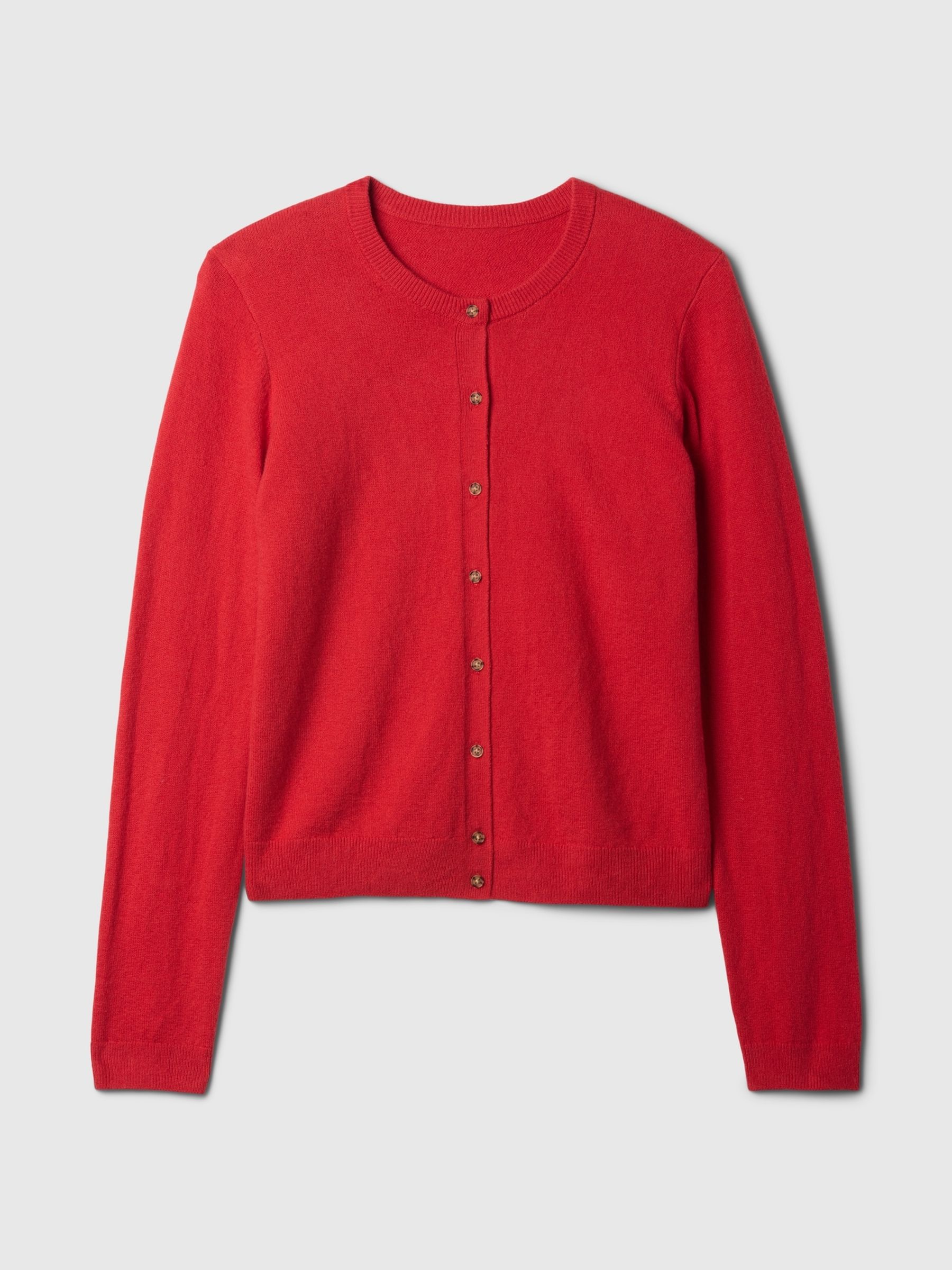 Red CashSoft Cardigan - Image 4 of 5