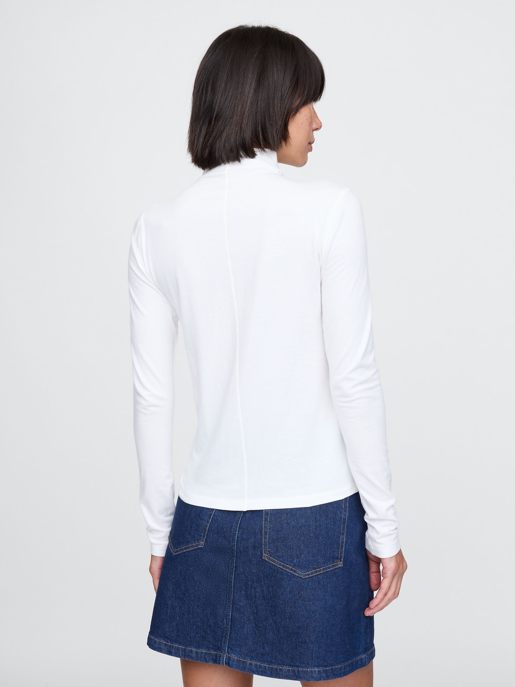 White Featherweight Turtle Neck Long Sleeve Top - Image 2 of 4