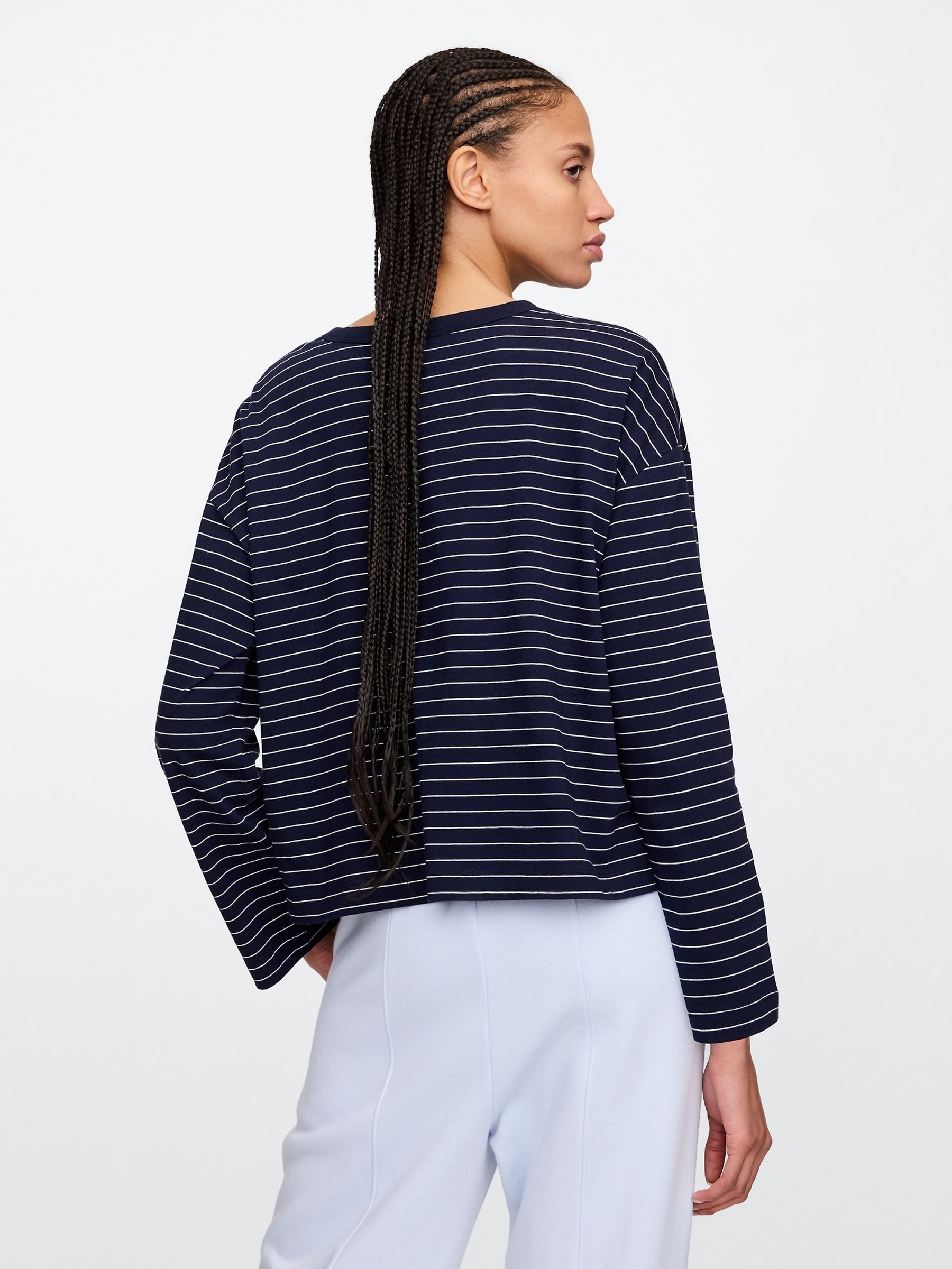 Navy Blue Long Sleeve Favourite T-Shirt - Image 2 of 5